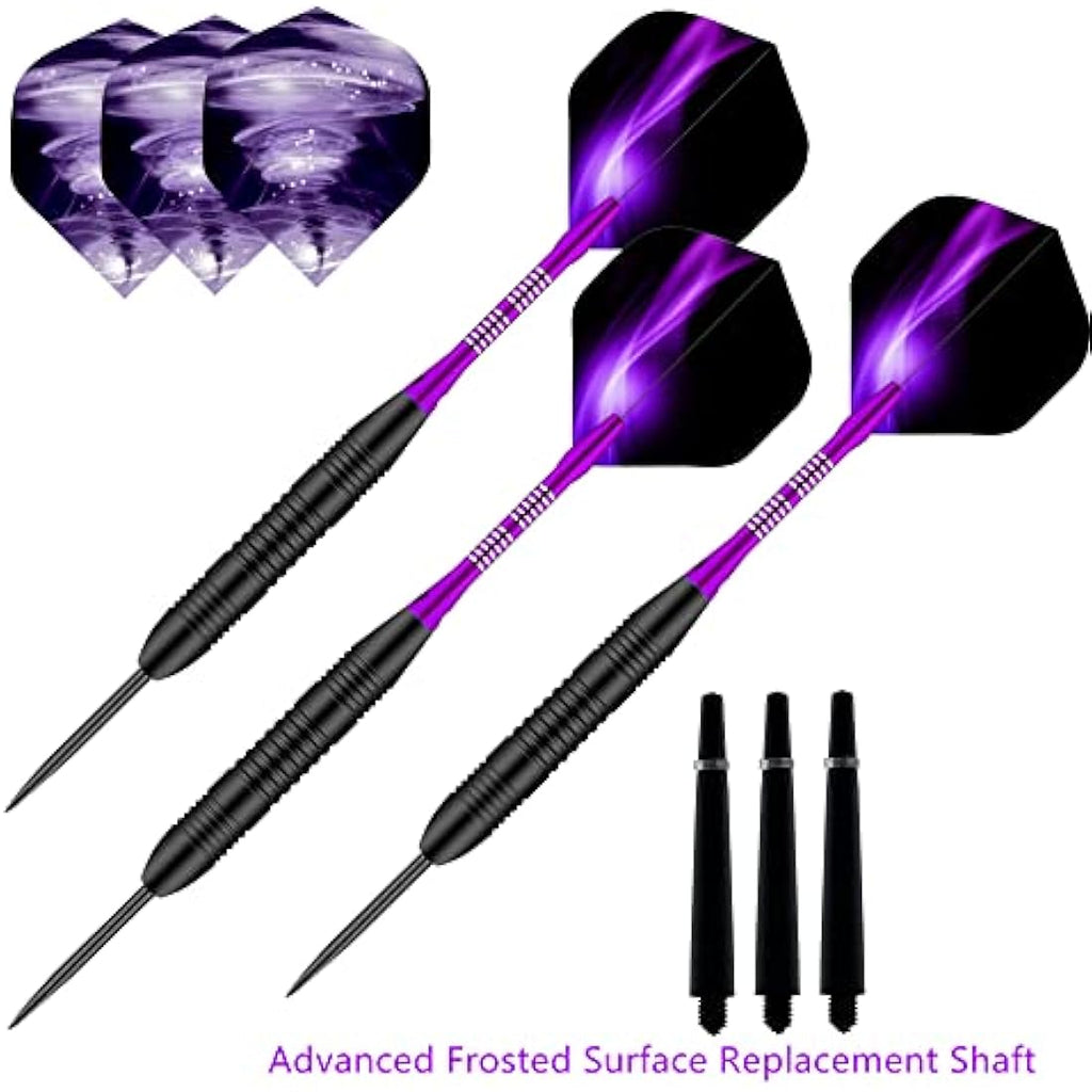 Steel Tip Darts Set,3 Pack Professional Dart with Aluminum Shafts and Darts Case