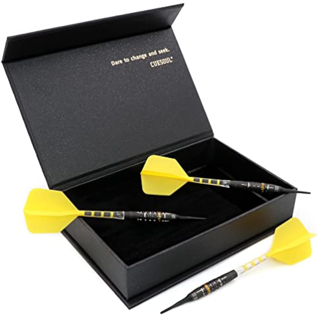 CUESOUL MOTORCYCLE Soft Tip 90% Tungsten Dart Set with Oil Paint Finished and Unifying ROST T19 Flight