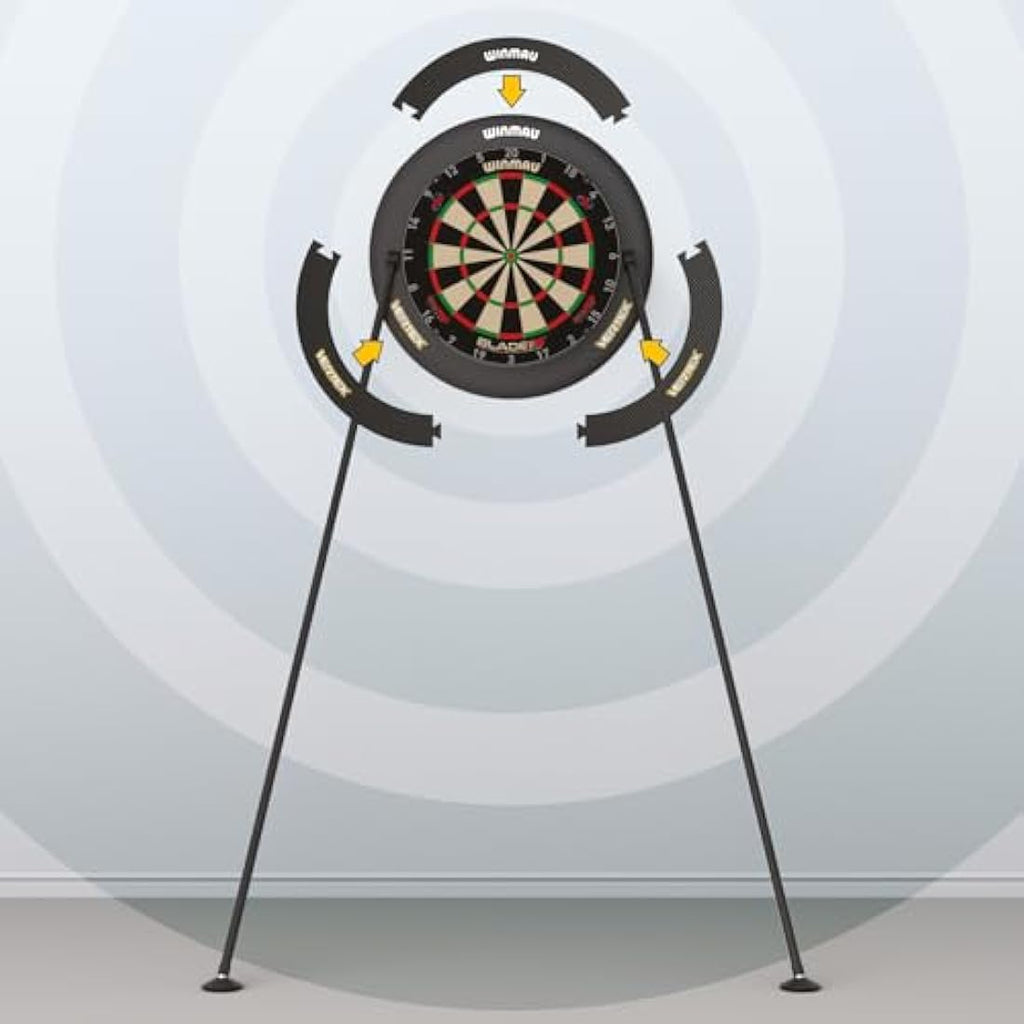 WINMAU Vertex Dart board Stand - Portable, Adjustable & Mount-Free Dartboard Stand System - Professional Darts Accessory - Compatible with All Dartboards