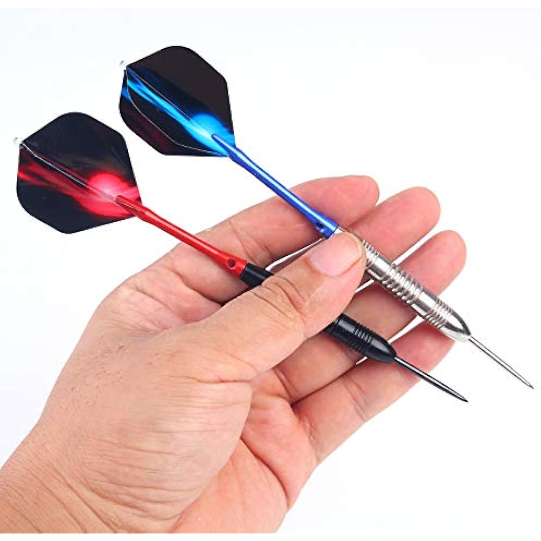 centaur 12 Pack Steel Tip Darts, Professional 22/24 Grams Metal Dart Set with 4 Color Premium Aluminum Shafts and 4 Style PET Flights and Dart Case, Beginner or Professional Darts