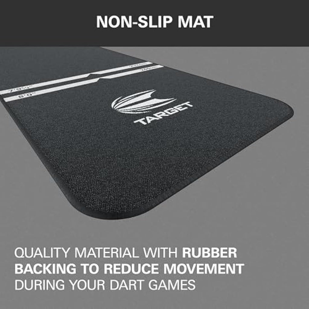TARGET Darts Dart Mat - World Champions/INK/Mod | Dart Oche Mat with Soft Tip and Steel Tip Throw Line Distances | Non Slip Carpet Mats for Floor and Dart Tips Protection | Darts Accessories UK