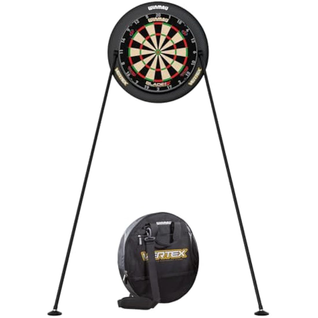 WINMAU Vertex Dart board Stand - Portable, Adjustable & Mount-Free Dartboard Stand System - Professional Darts Accessory - Compatible with All Dartboards