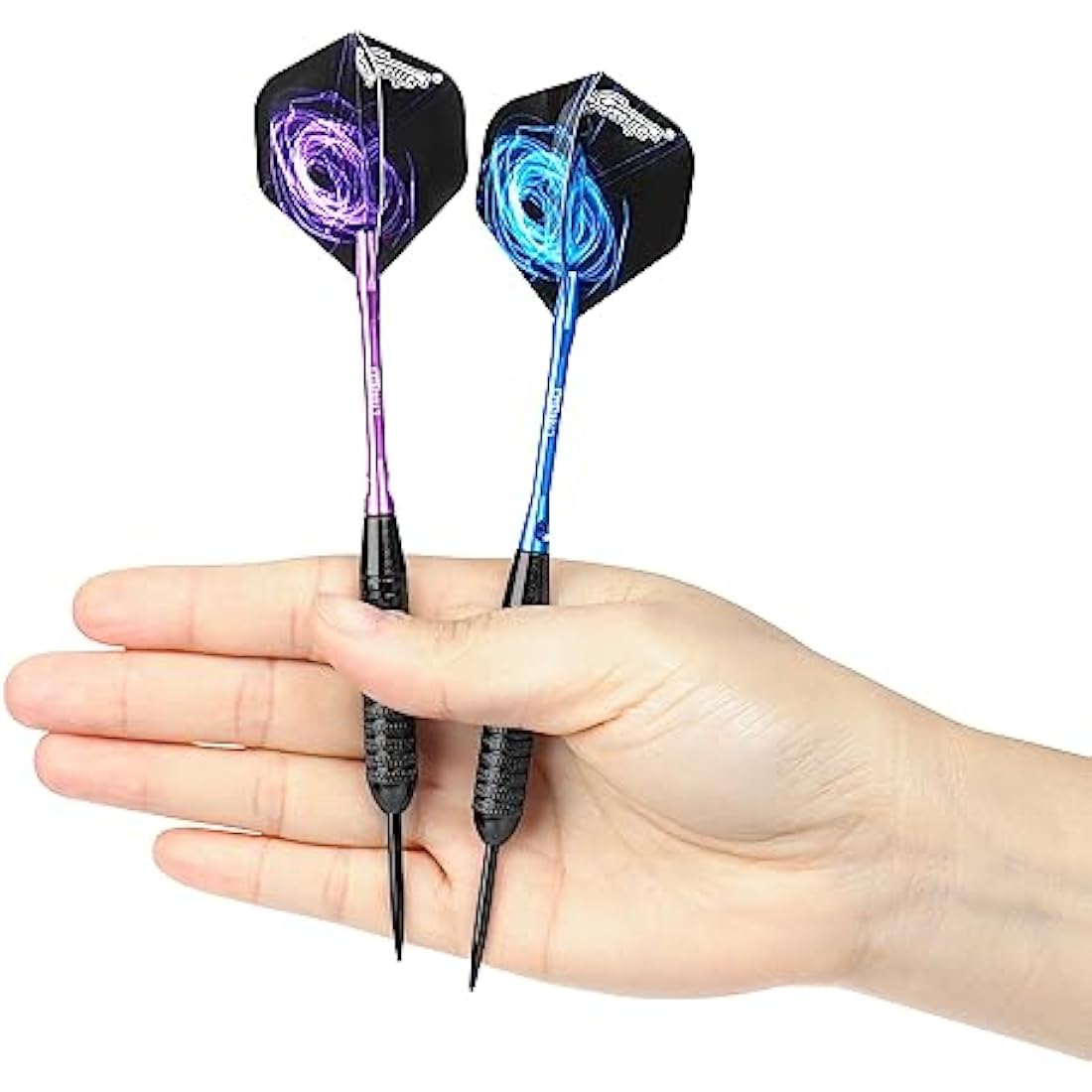 CyeeLife Steel tip Darts set 22/28g with Aluminium Shafts, 16 Protectors, Flights, Sharpener and Tool,12pcs For Beginner