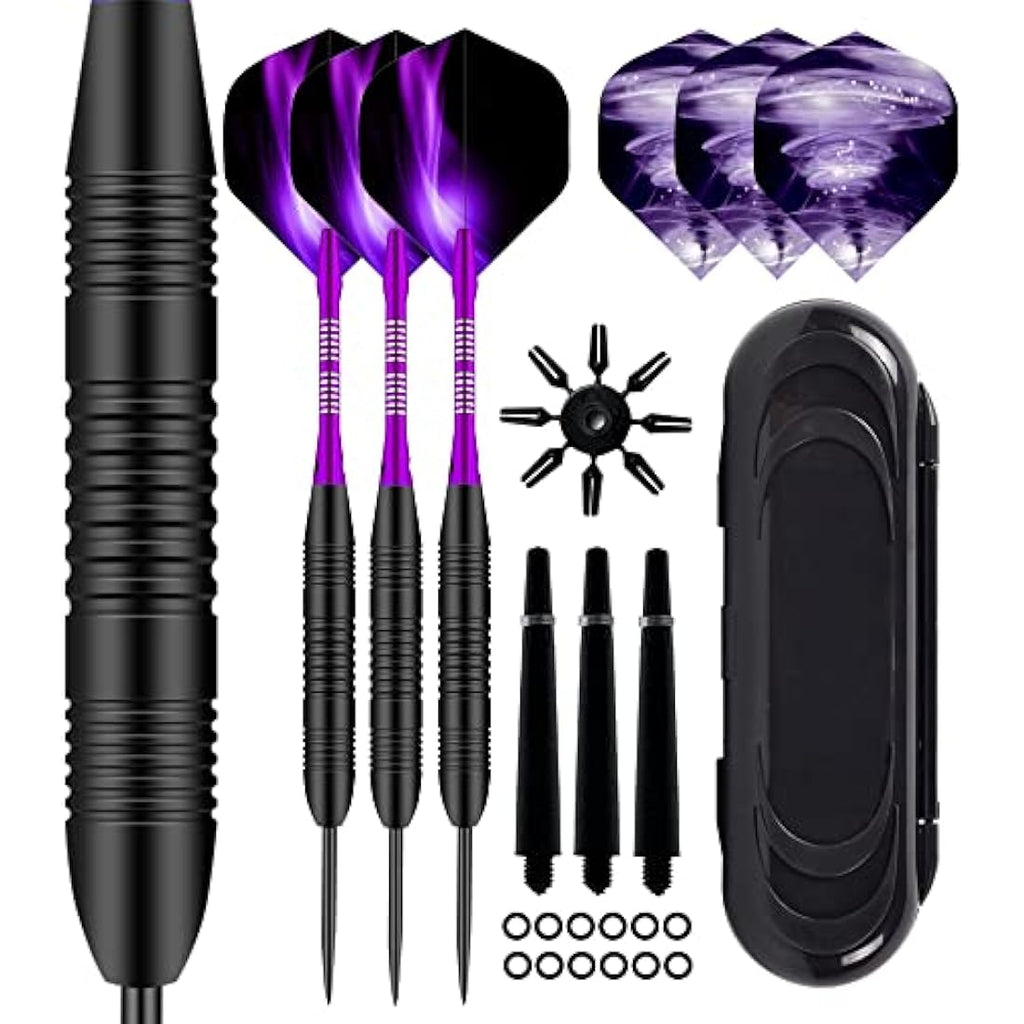 Steel Tip Darts Set,3 Pack Professional Dart with Aluminum Shafts and Darts Case