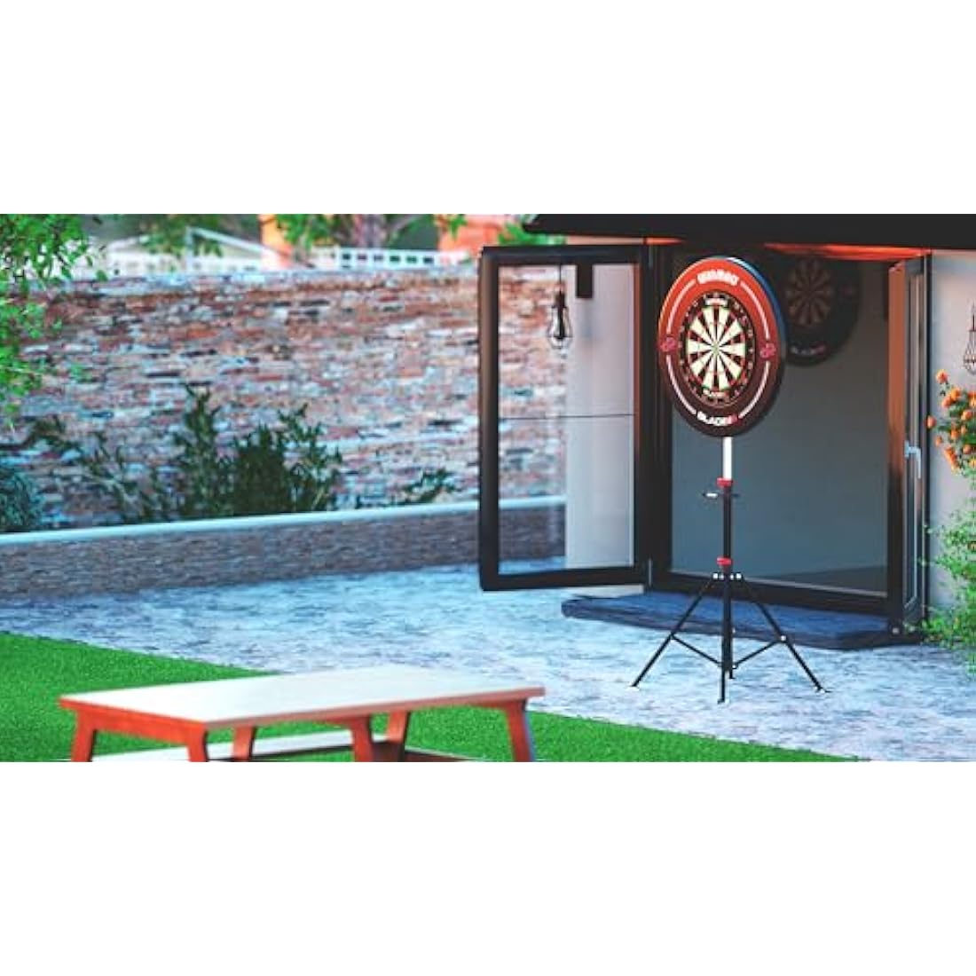 WINMAU Xtreme Dart board Stand 2.0 - Portable, Adjustable & Free Standing Dart Stand- Tripod Design Dartboard Mounting System - Professional Darts Accessory - Compatible with All Winmau Dartboards