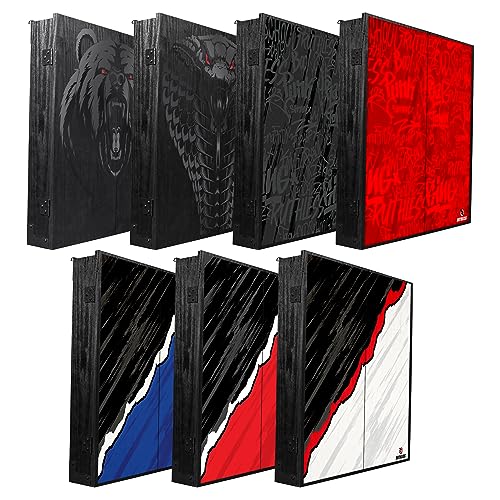 RUTHLESS Dart Board Cabinet | Professional Heavy Duty Square Black Dartboard Storage