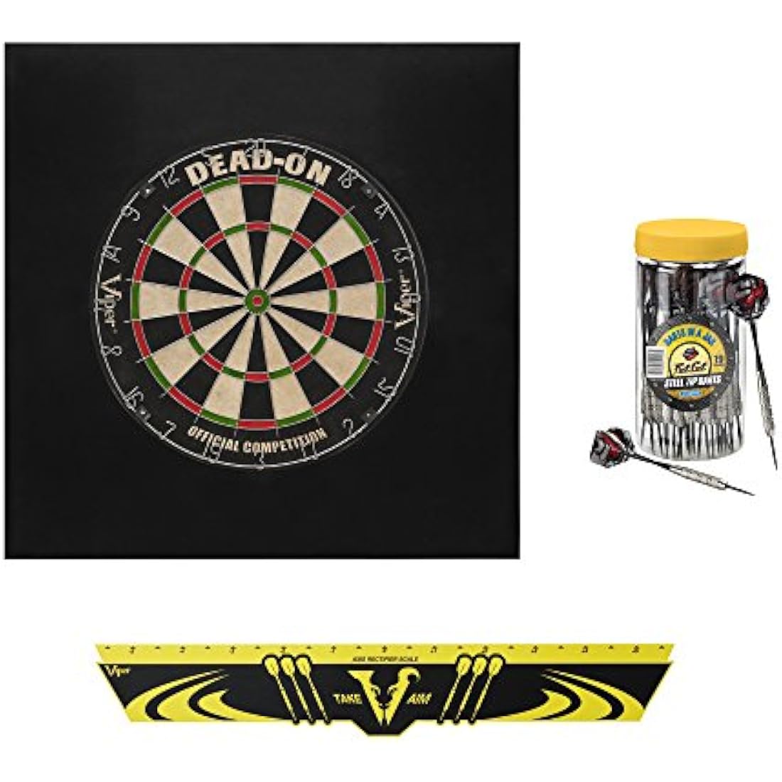 Viper Defender II Backboard & Sisal/Bristle Steel Tip Dartboard Bundle