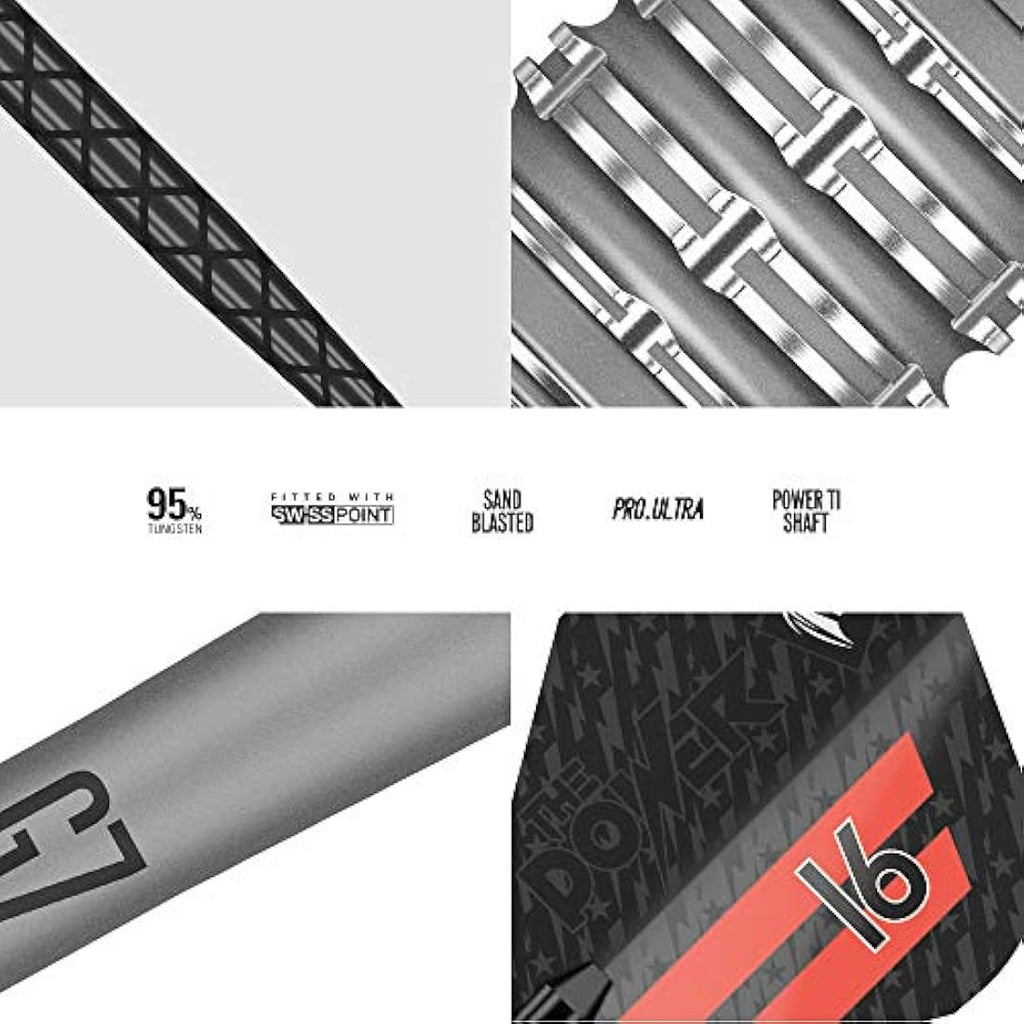 TARGET Darts Phil Taylor Power 9-Five Gen 7 | 95% Tungsten, Swiss Point Steel Tip Darts Set | Player-Edition Dart Set, Swiss Point Darts
