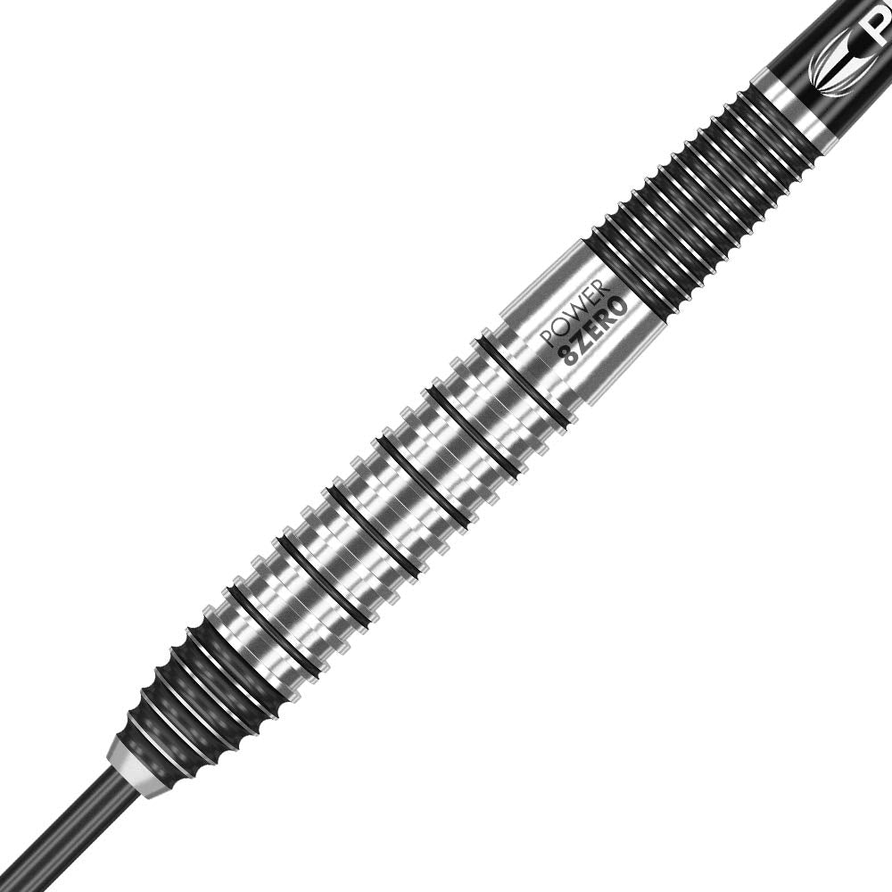 TARGET Darts Phil Taylor Power 8-Zero 2 Steel Tip Darts, 80% Tungsten Dart Set, 24G | Power 8 Zero Player Edition Darts with Fixed Points, Pro Grip