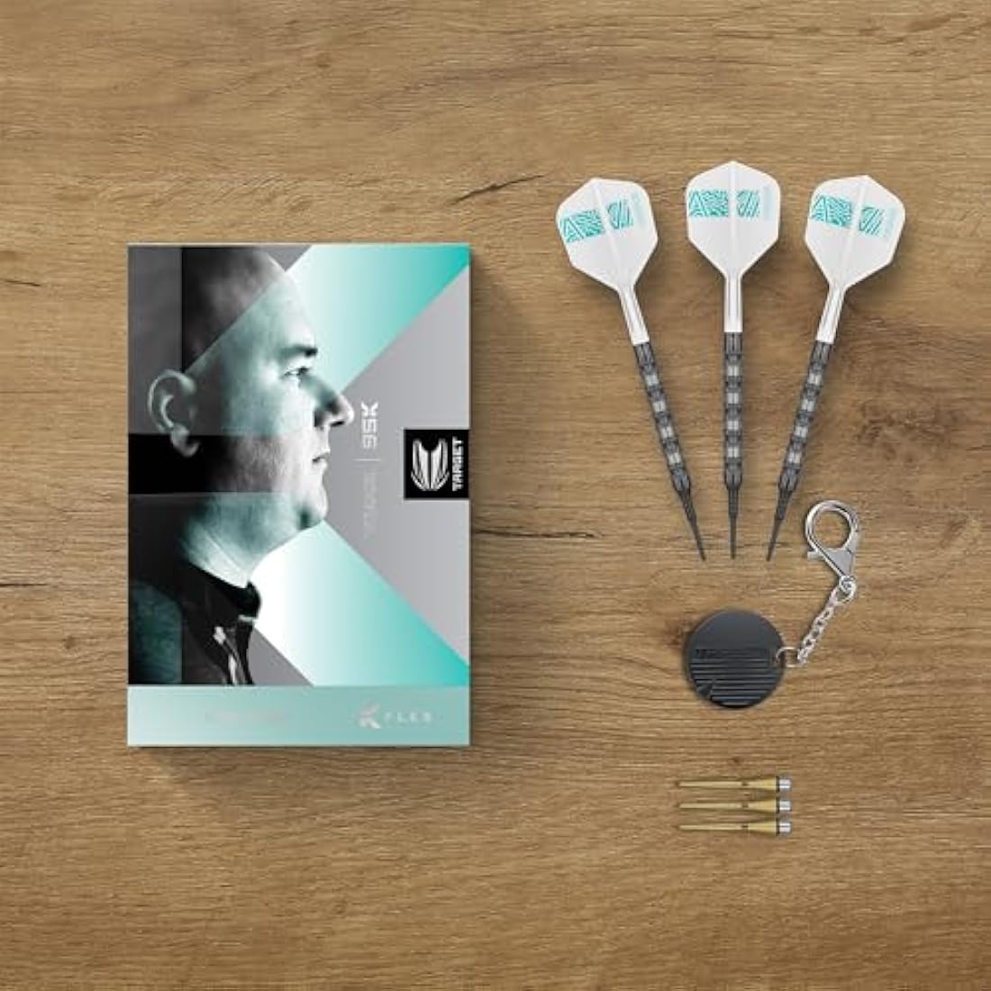 Target Darts Rob Cross 95K Soft Tip 95% Tungsten Dart Set, 18G | Voltage Player-Edition Darts Set with Pixel Tips, K-Flex Flights, Soft Tip Electronic Darts Set