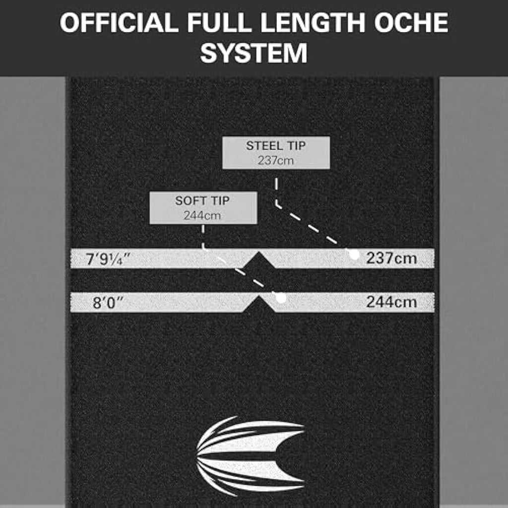 TARGET Darts Dart Mat - World Champions/INK/Mod | Dart Oche Mat with Soft Tip and Steel Tip Throw Line Distances | Non Slip Carpet Mats for Floor and Dart Tips Protection | Darts Accessories UK
