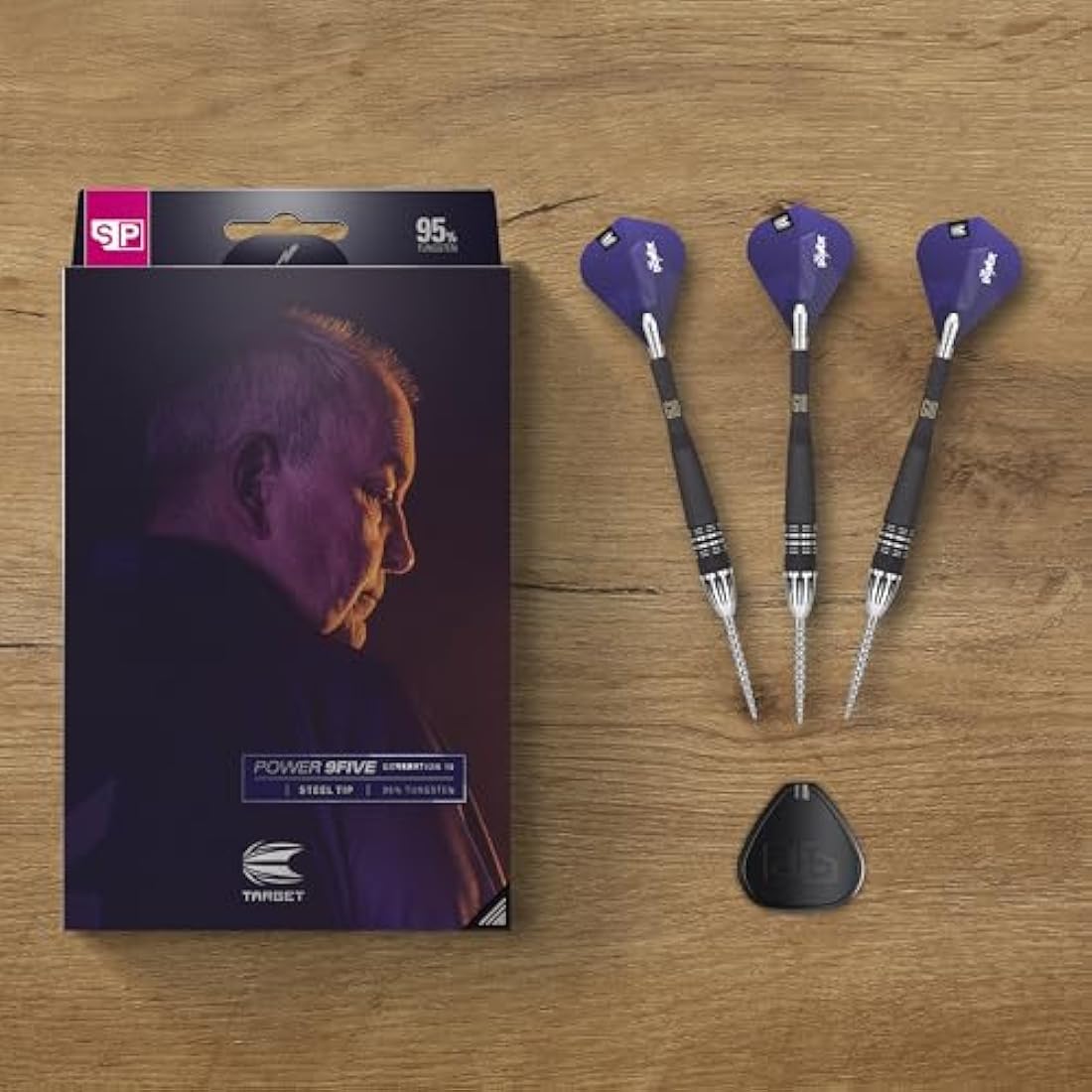 TARGET Darts Phil Taylor Power 9-Five Gen 10 95% Tungsten Swiss Point Steel Tip Darts Set