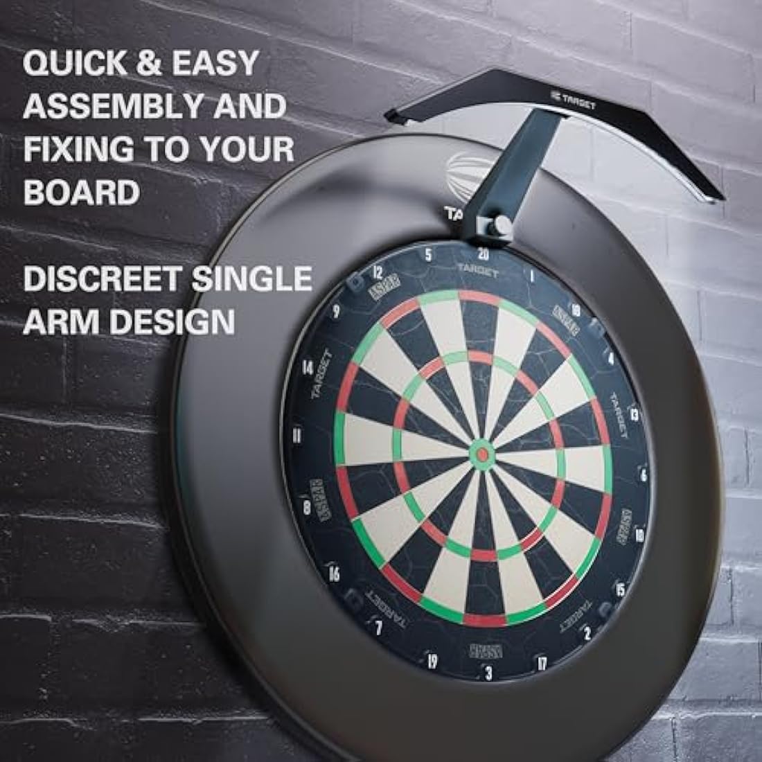 Target Darts LED Dartboard Light - Bright Dart Board Lighting | Extra Long 3m Cable | Securely Fits All Dart Boards | Easy Assembly | Professional Darts Accessories