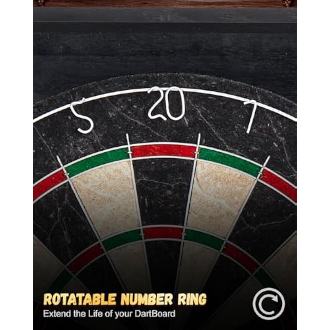 Yirinatek Sisal Dart Board Cabinet Sets, Professional Dart Boards Set [12*Steel Darts] - Wooden Dartboard Cabinet with Integrated Scoreboard for Family Game Rooms