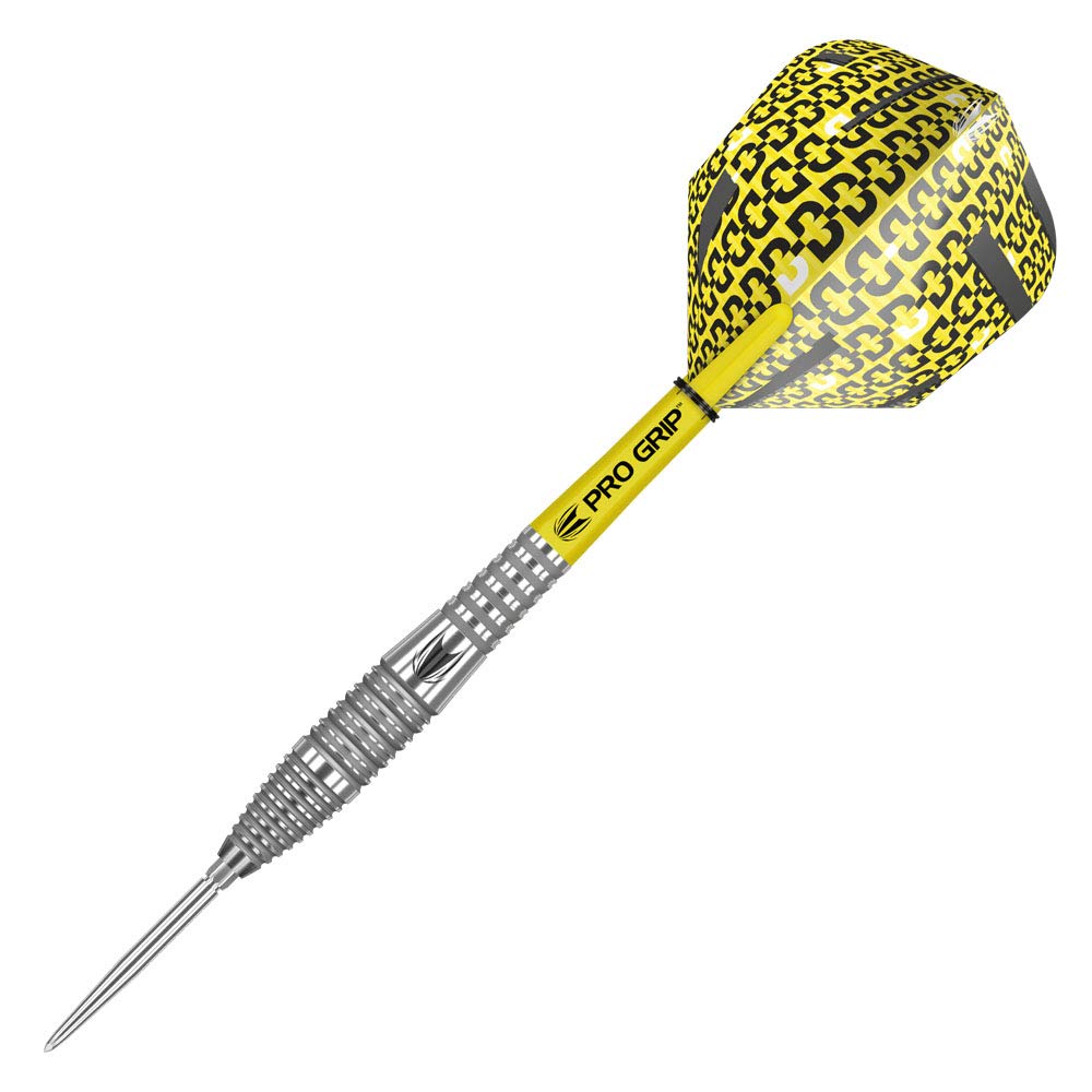 TARGET Darts Bolide 90% Tungsten Swiss Point Steel Tip Darts Set of 3, Barrel 05, 24 Grams | Featuring Pro Grip Dart Stems, Number 6 Dart Flights,