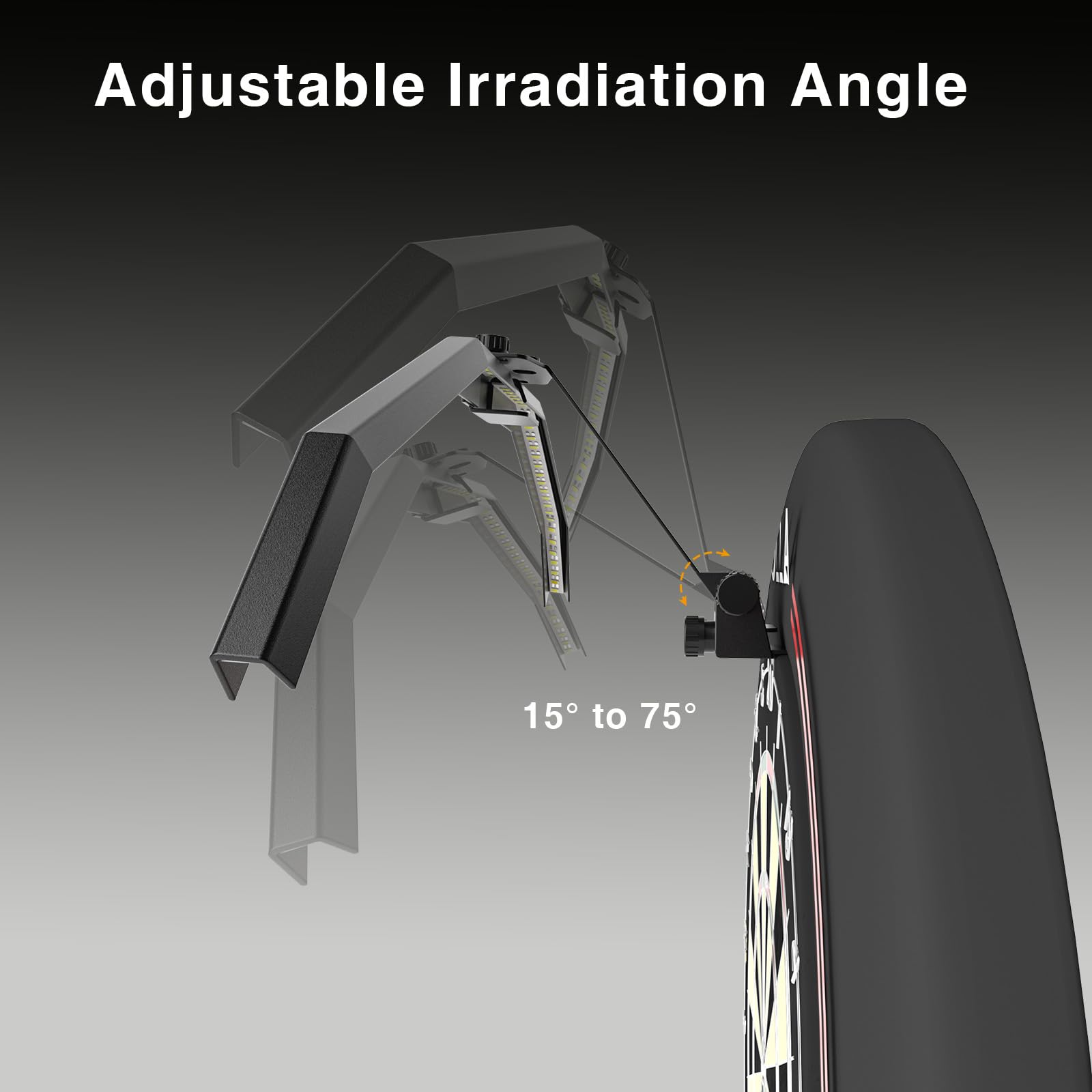 SOLLA LED Folding Dartboard Light,TOR135 Portable Lighting System for All Dart Boards,Adjustable Irradiation Angle and Brightness,Professional
