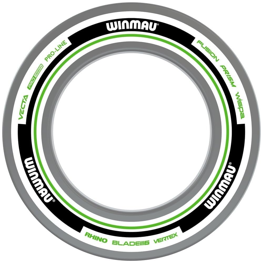 WINMAU Dart Board Surround Ring - Advance White and Green Dartboard Surround - Backboard Wall Protector