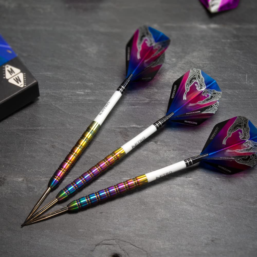 RED DRAGON Darts ? Peter Wright Snakebite 1 Series 24g ? Professional 85% Tungsten Steel Tip Darts Set with Dart Flights and Shafts