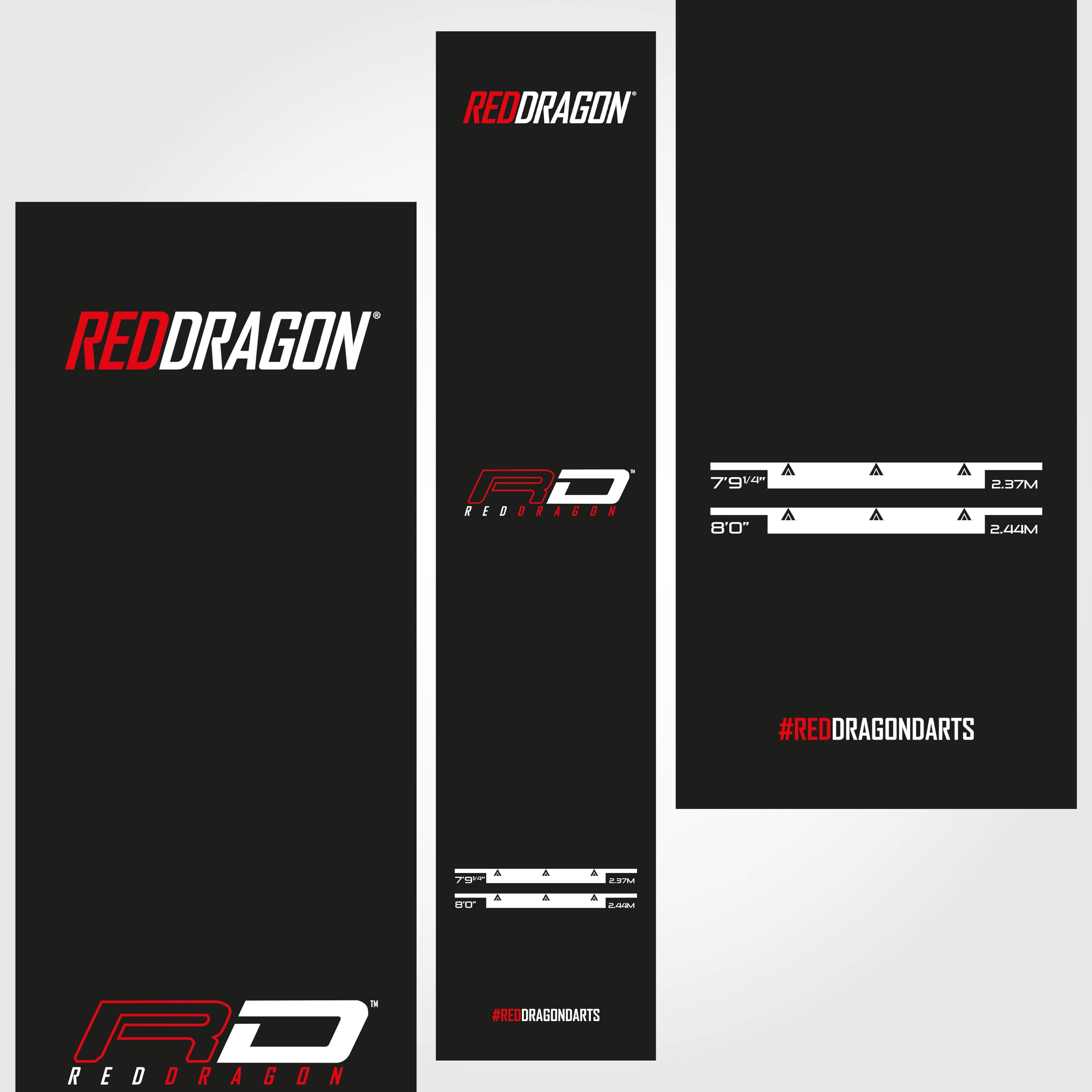 RED DRAGON Darts Mat ? Heavy Duty Dart Mat with Oche Line - Official Tournament Measurements - Professional Darts Accessories