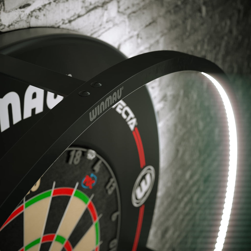 WINMAU Plasma Dartboard Light - Black 360 Degree Dart Board Light - Professional Darts Accessories
