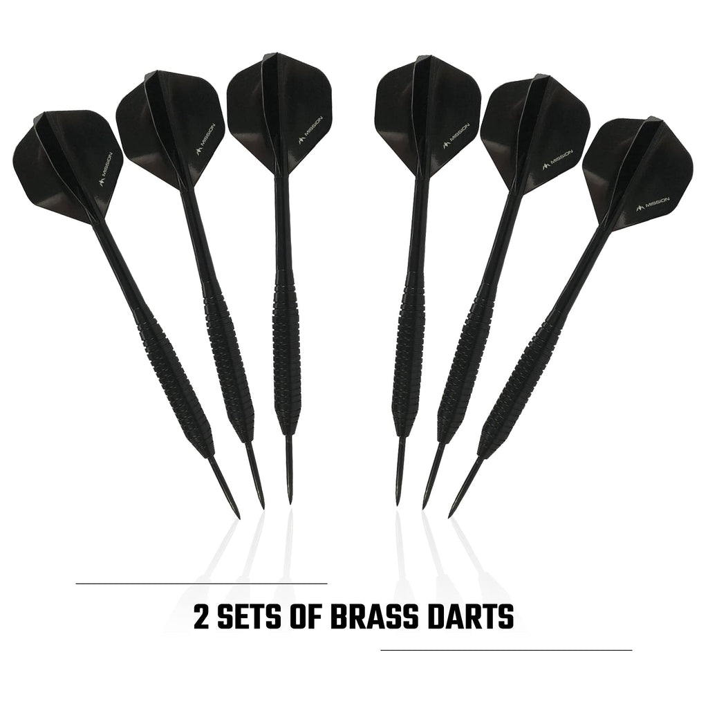 Mission Darts Dart Board Home Centre | Complete Darts Package Including Dartboard and 2 Sets of Darts (Jigsaw Surround)