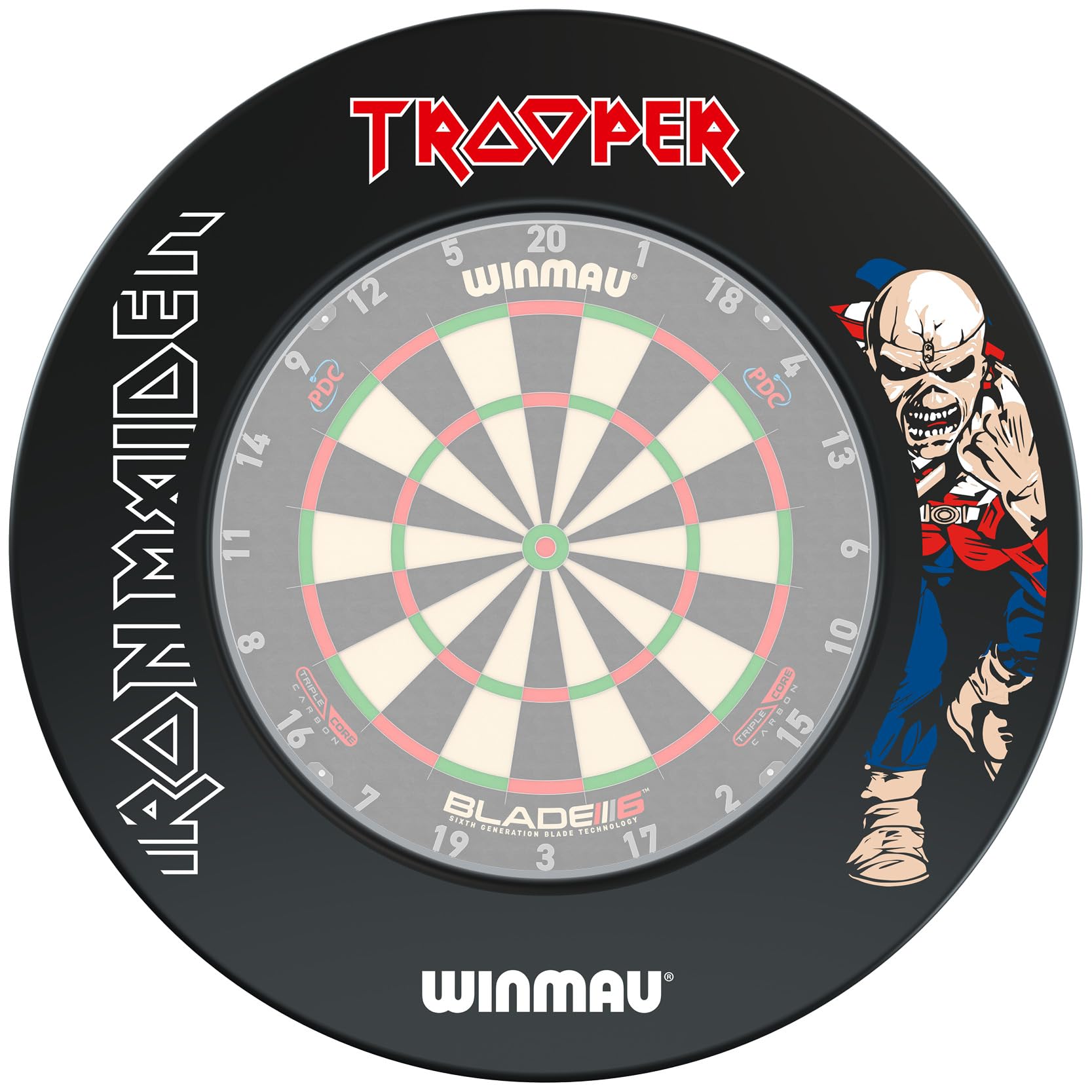 Winmau Iron Maiden Trooper Design Dartboard Surround