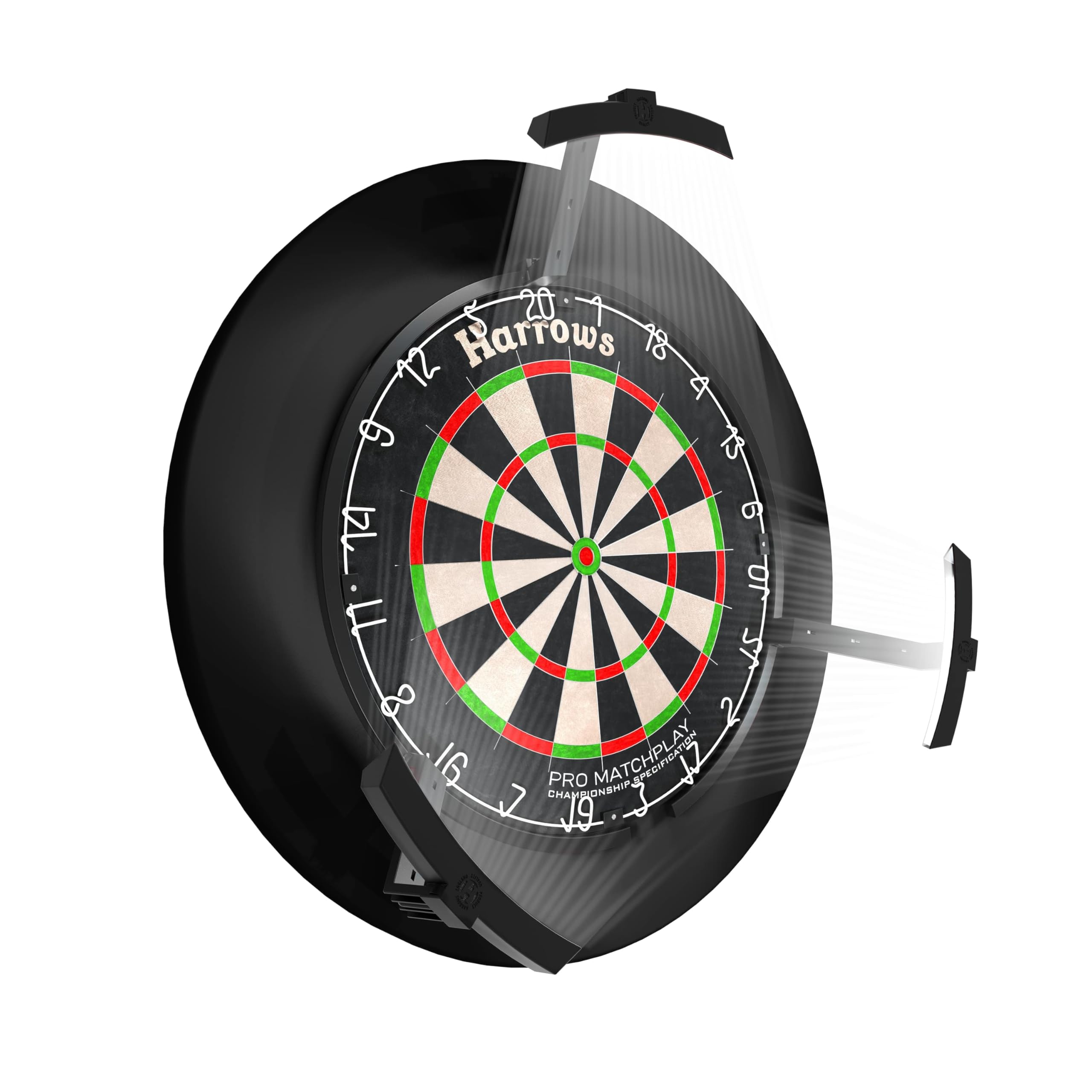 Harrows Trilight Dartboard Light I Sport Engineered LED Dart Board Lighting I Fits All Standard Board I No Shadow Powerful Illumination I Dartboard
