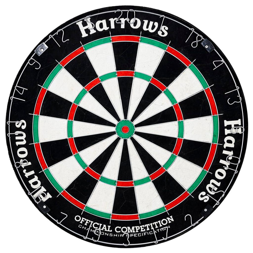 Harrows Dart Board Set Pro?s Choice I Dartboard with 6 Darts I Dart Board Set with Cabinet & Darts Scoreboard I Professional Dartboard Official