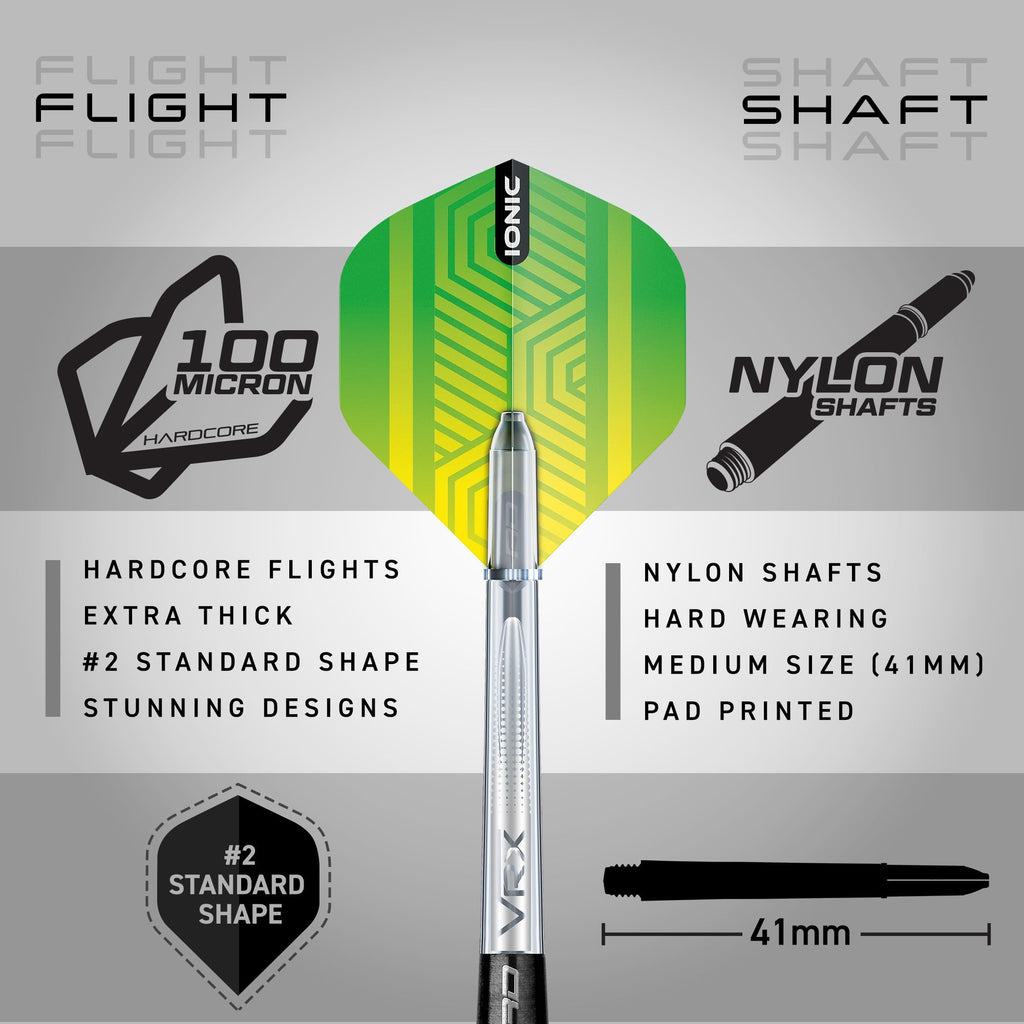 RED DRAGON Freestyle 24g Tungsten Darts Set with Flights and Stems
