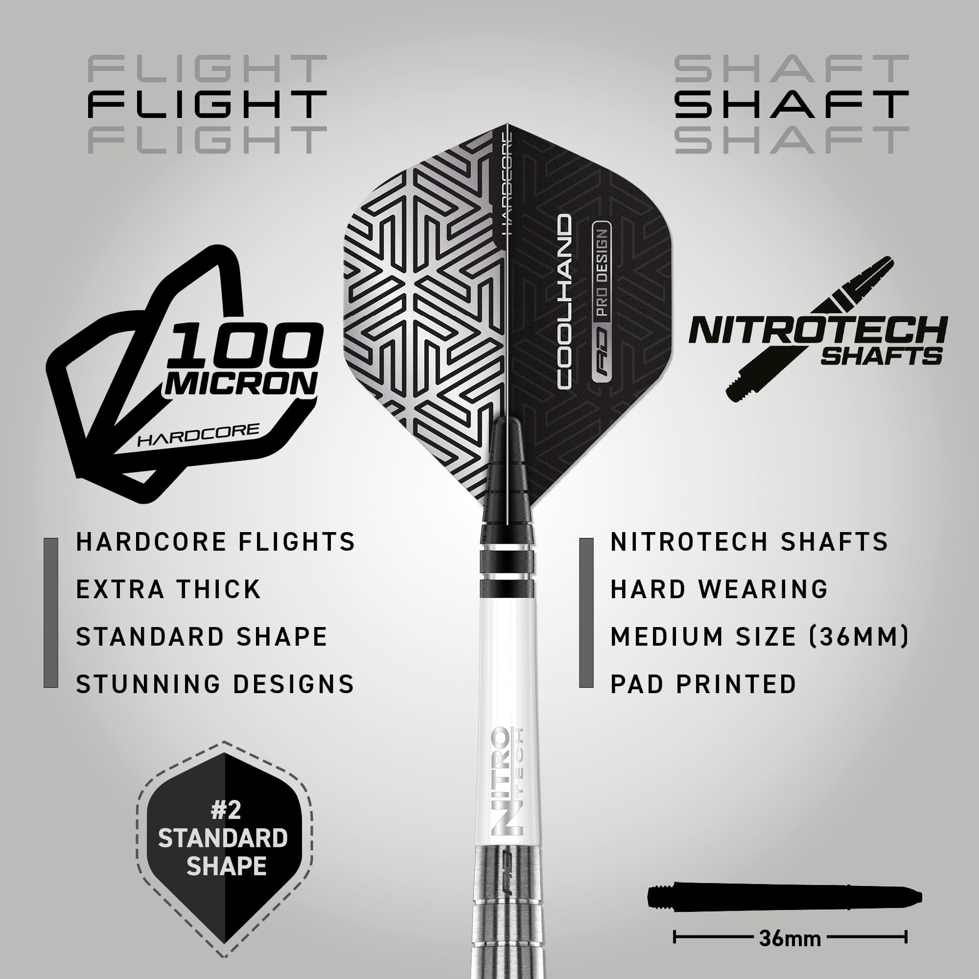 RED DRAGON Luke Humphries TX1 Pioneer 24 Gram Premium Tungsten Darts Set with Flights and Stems