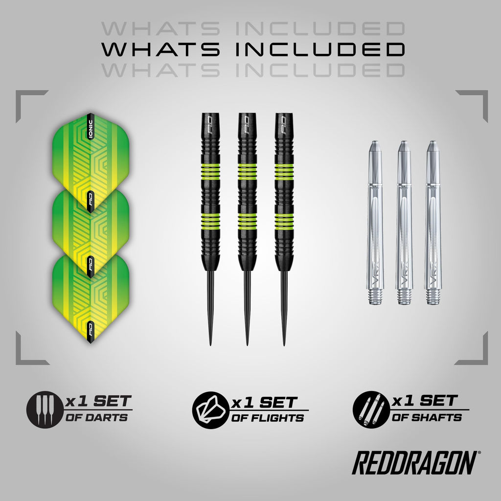 RED DRAGON Freestyle 22g Tungsten Darts Set with Flights and Stems