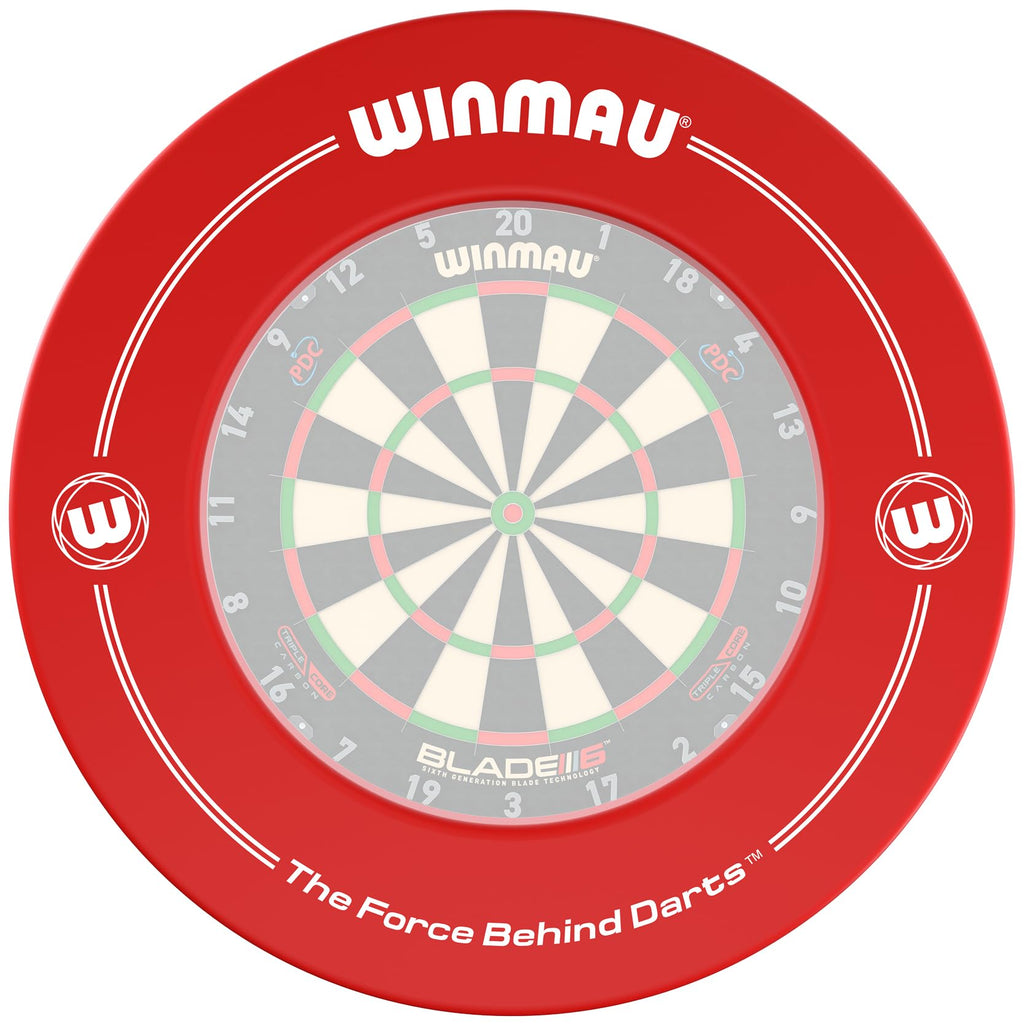 WINMAU Red Printed Dart Board Surround Ring ? Durable Wall Protector for Dartboards
