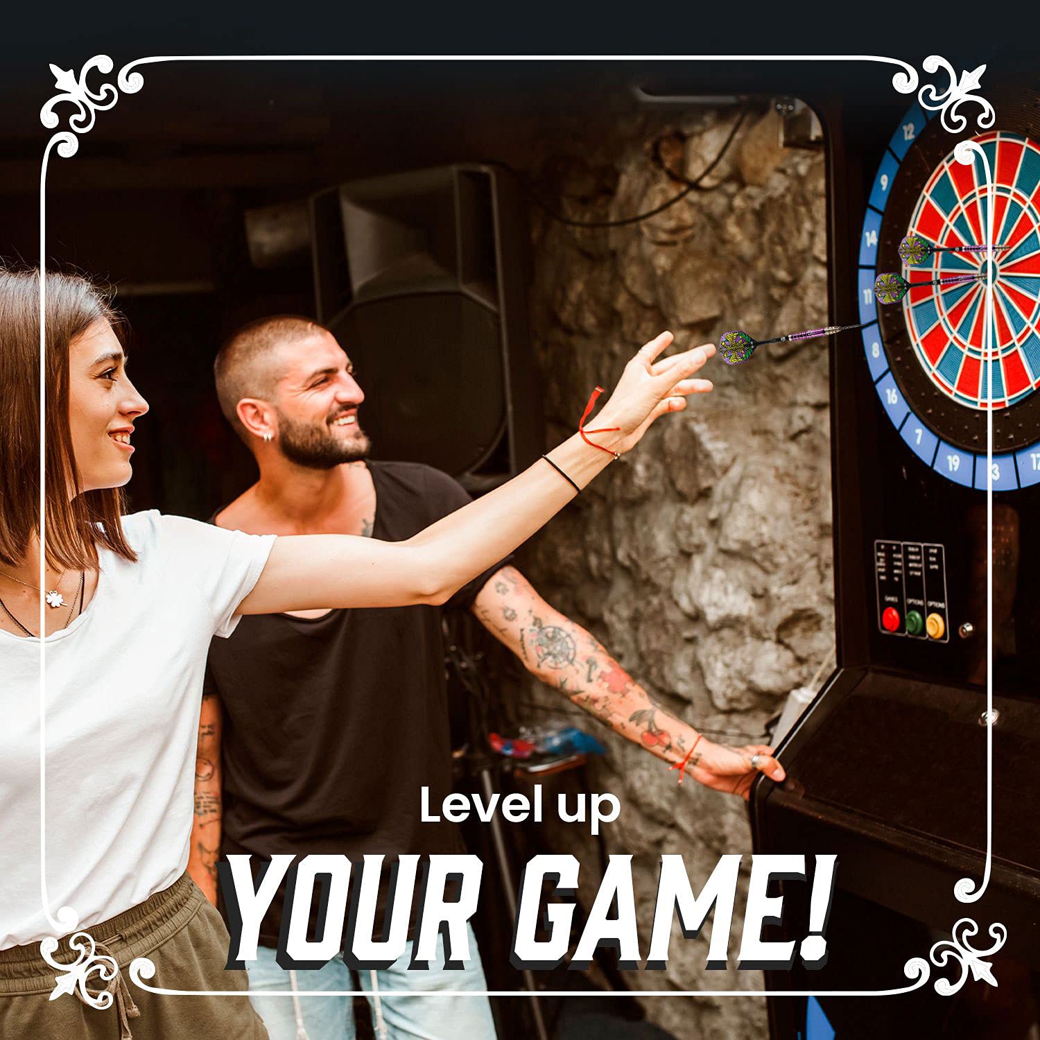 Shot! Darts Warrior Hautoa Steel Tip Dart Set Centre Weighted 80% Tungsten Barrels 24gm