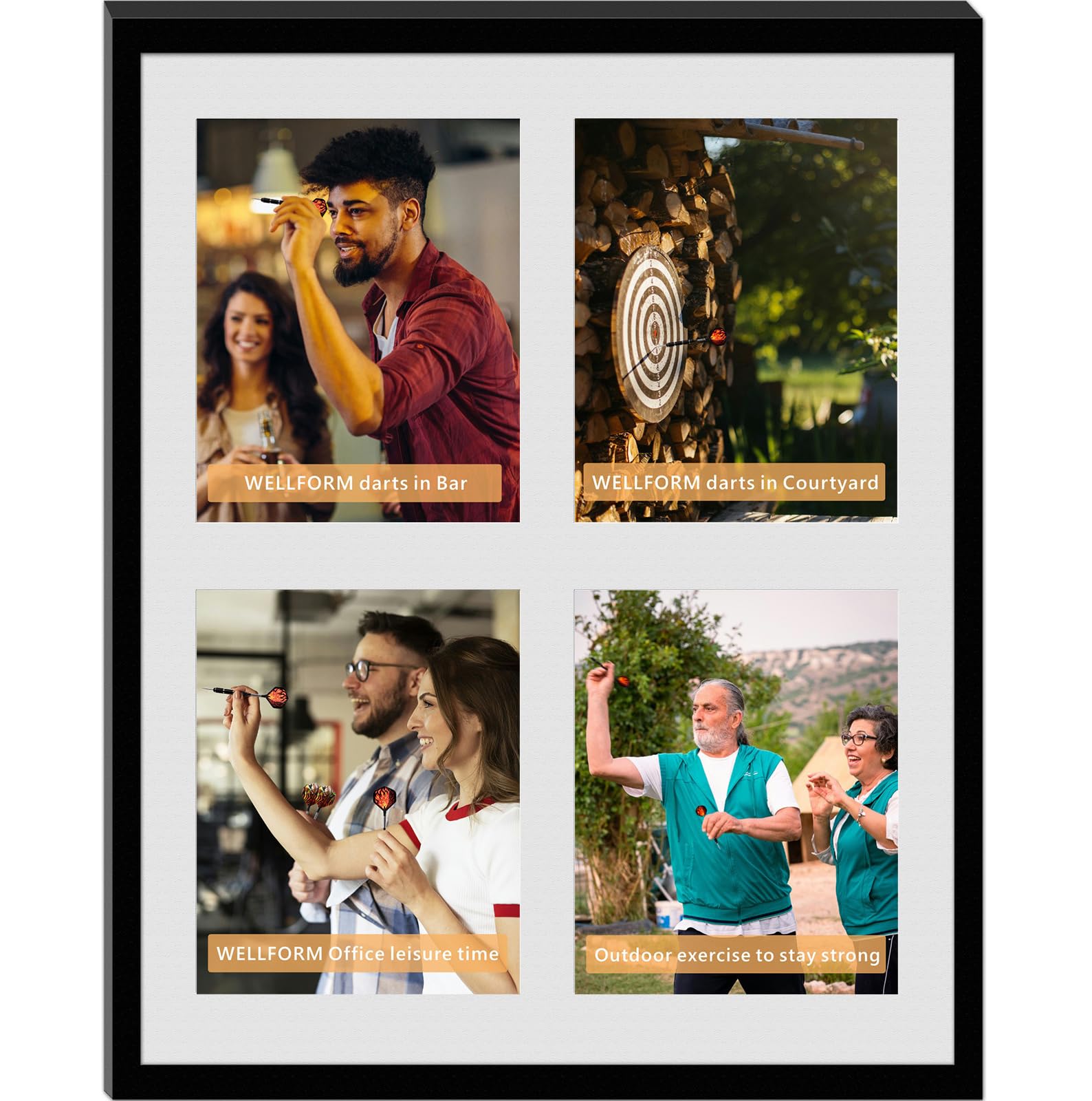 WELLFORM Darts Metal Tip Set, Steel Tip Darts Set 22g and 28g Professional Darts for Dartboard with Darts Guide and Darts Case, Aluminum Shafts, Brass