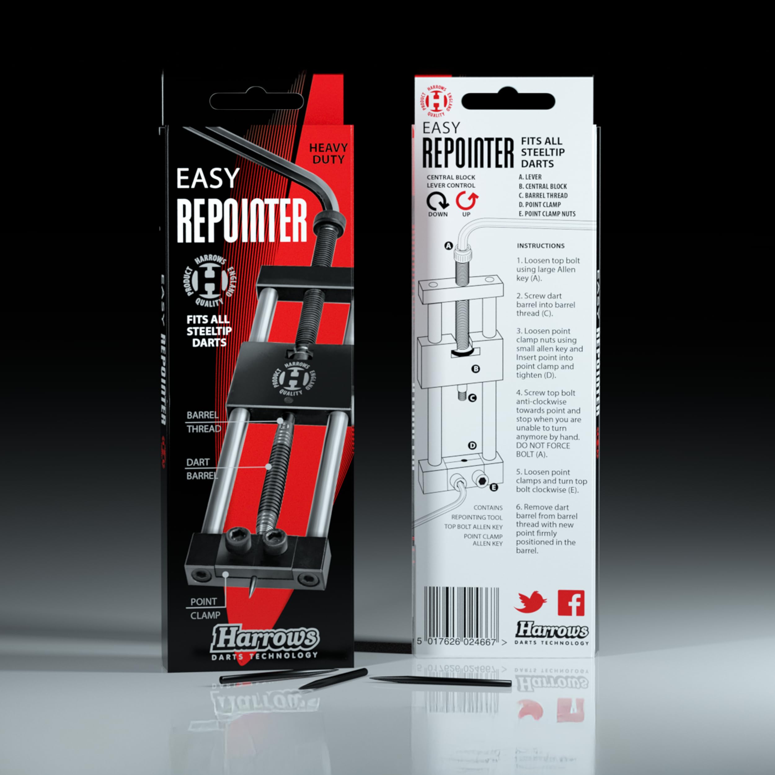 Harrows Darts Repointing Tool | Dart Points Removal Tool | Darts Accessories for Dart Points, Dart Flights, Dart Stems, Dart Shafts I Professional