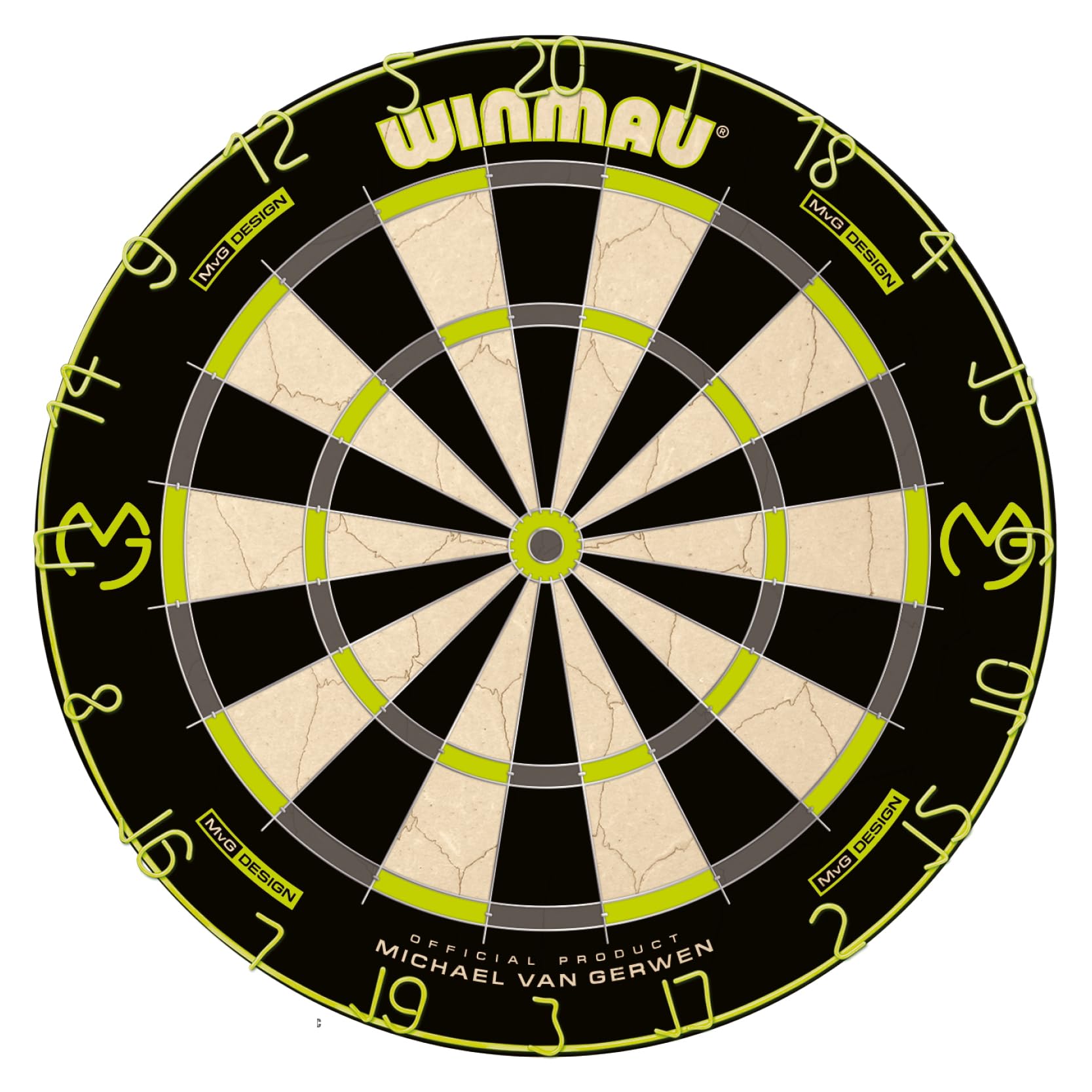 WINMAU Michael van Gerwen MvG Surround Set including Dartboard, Surround, Darts and Accessories