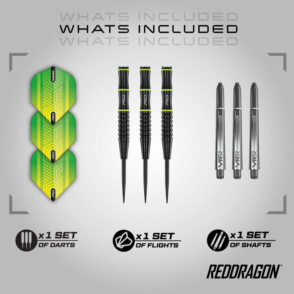 RED DRAGON Freestyle 23g Tungsten Darts Set with Flights and Stems