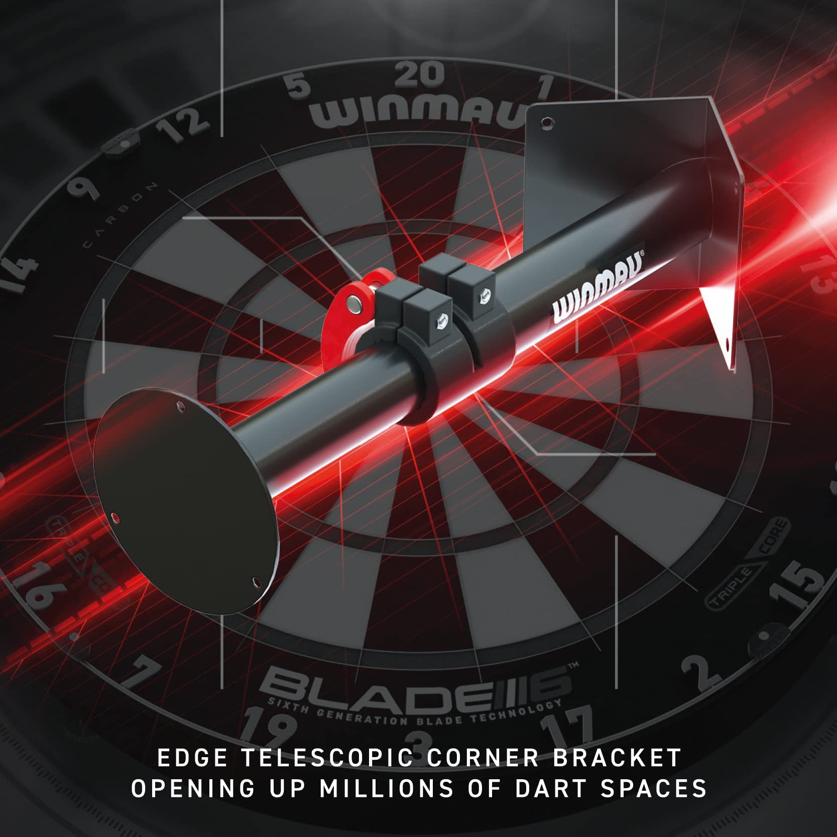 WINMAU Edge Telescopic Corner Dartboard Bracket