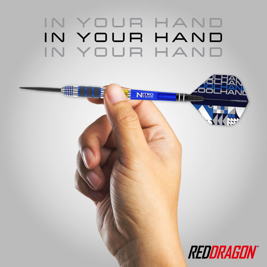 RED DRAGON Luke Humphries 21 Gram Professional Tungsten Darts Set with Flights and Stems