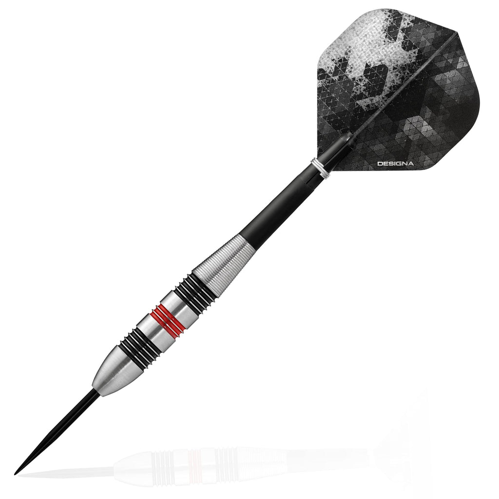 DESIGNA DARTS Meteors 90 V2 Darts | M2 | Ringed Steel Tip Darts Set | 36g (D8647)