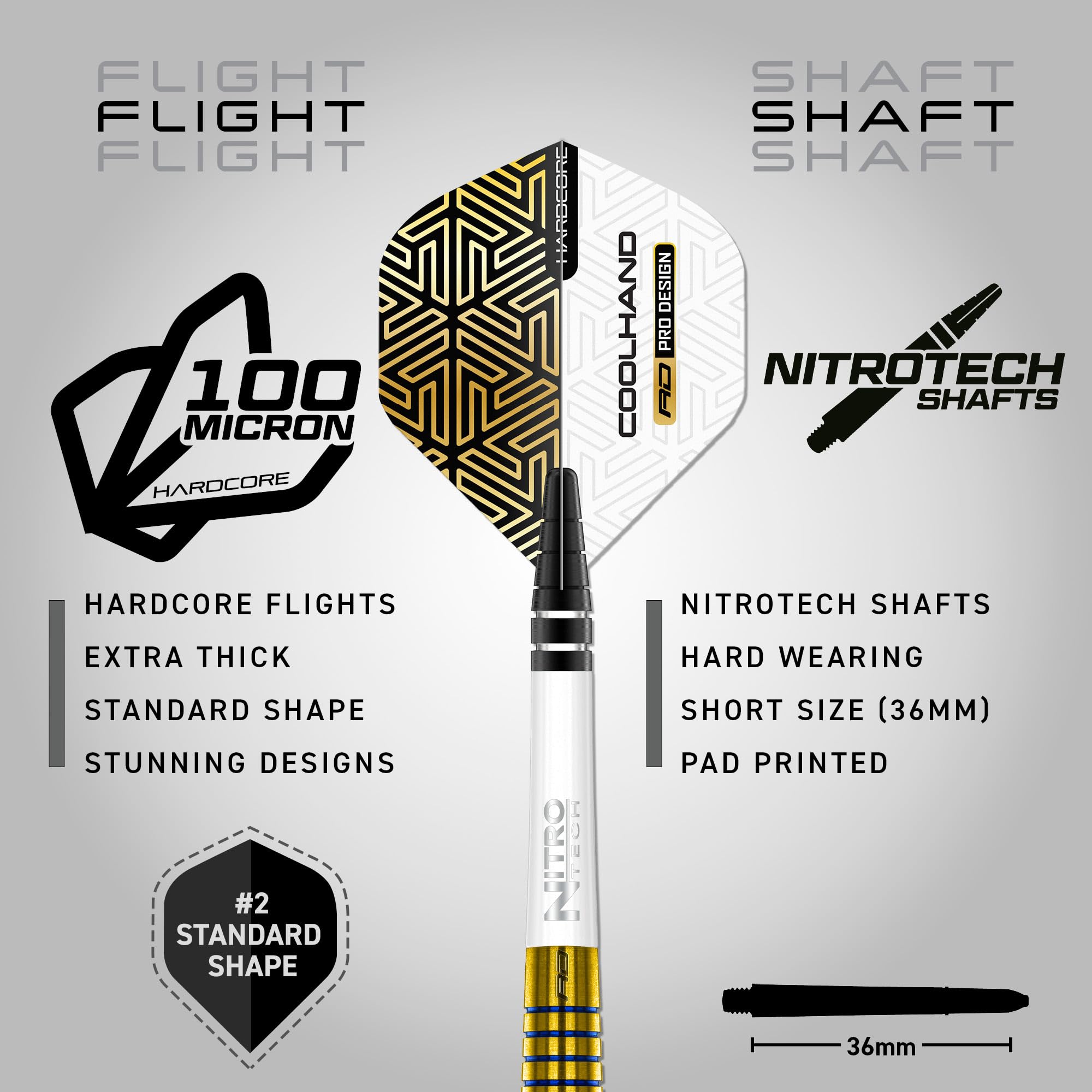 RED DRAGON Luke Humphries TX3 Gold SE 22 Gram Premium Tungsten Steeltip Darts Set with Flights and Stems