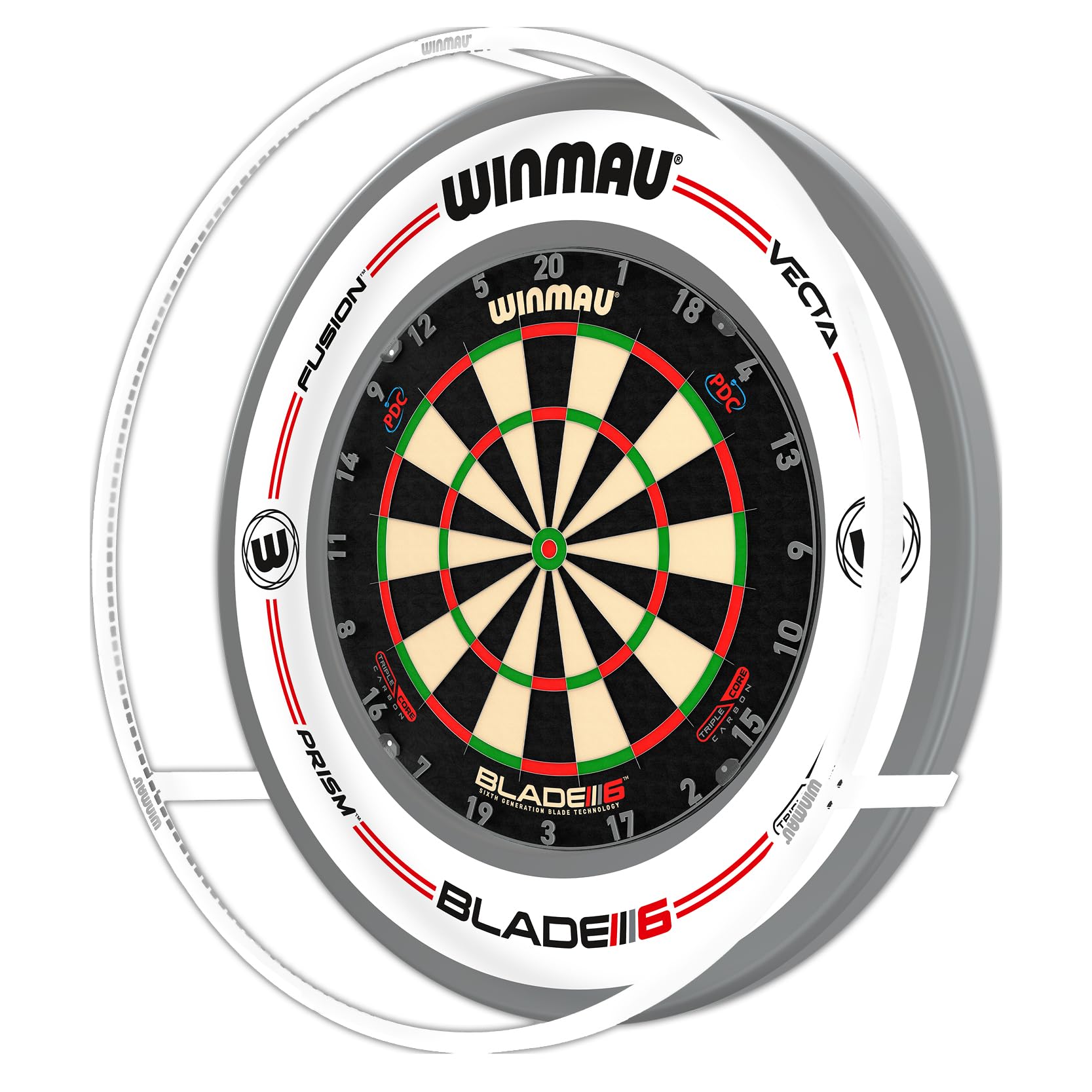 WINMAU Plasma Ice Dartboard Light - White 360 Degree Dart Board Light - Professional Darts Accessories