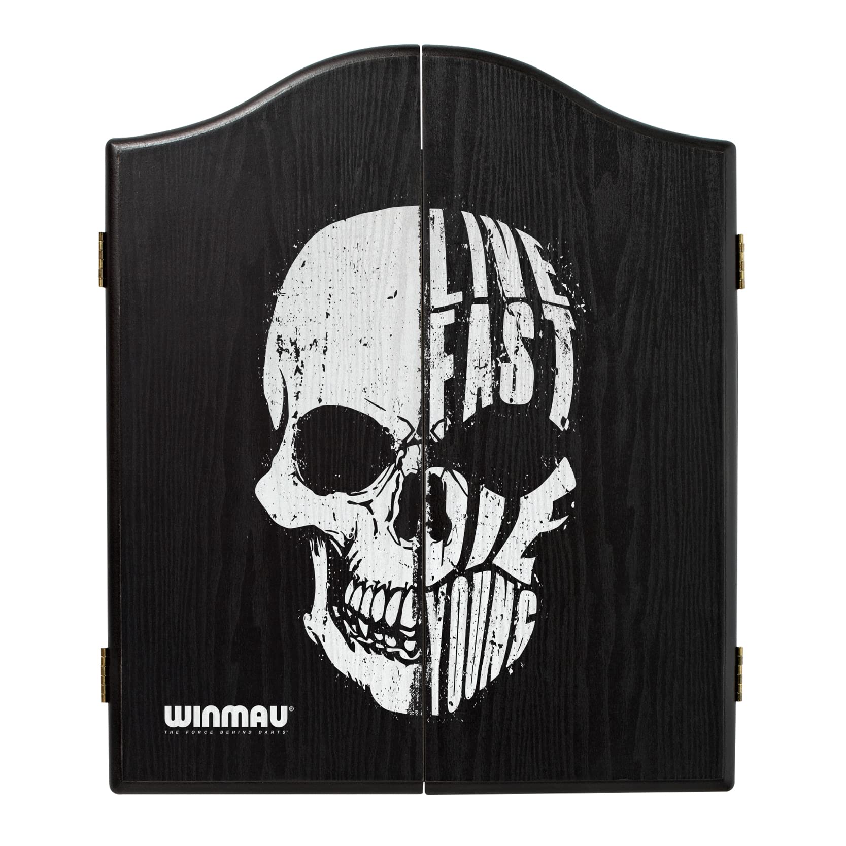 WINMAU Skull Design Deluxe Dartboard Cabinet - Perfect for Home or Bar Use!