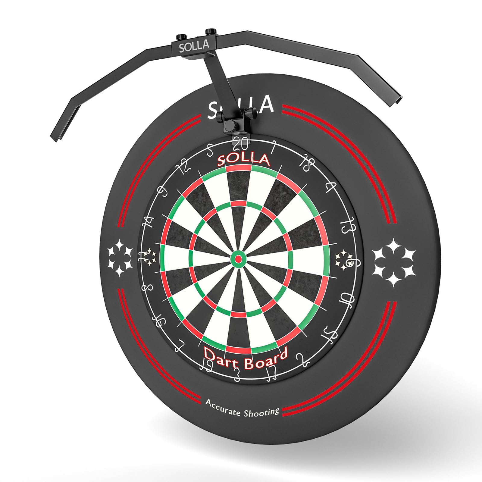 SOLLA LED Folding Dartboard Light,TOR135 Portable Lighting System for All Dart Boards,Adjustable Irradiation Angle and Brightness,Professional