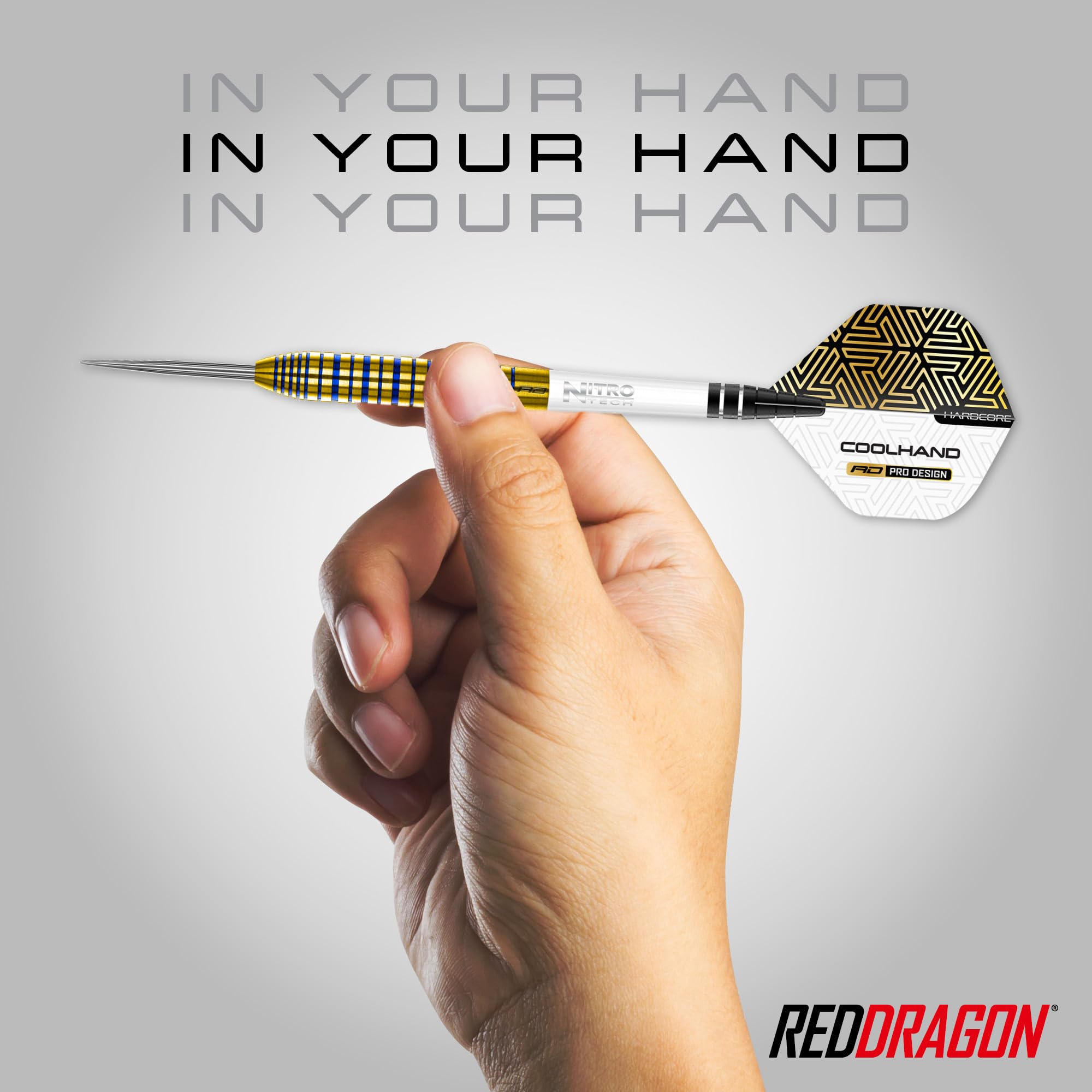RED DRAGON Luke Humphries TX3 Gold SE 22 Gram Premium Tungsten Steeltip Darts Set with Flights and Stems