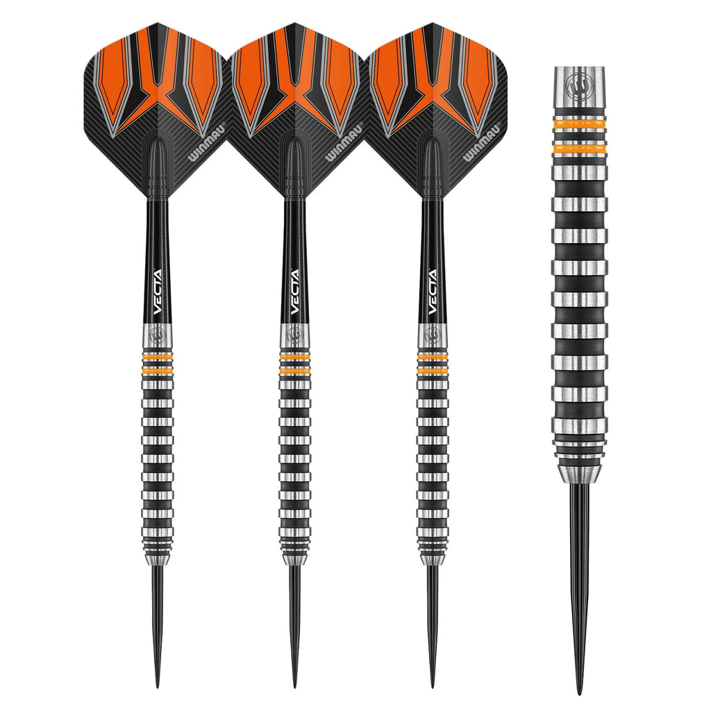 WINMAU Darts Fury 24g Tungsten Darts Set with Prism Flights & Vecta Shafts - Professional High-Performance Precision, Accuracy, Durability & Control