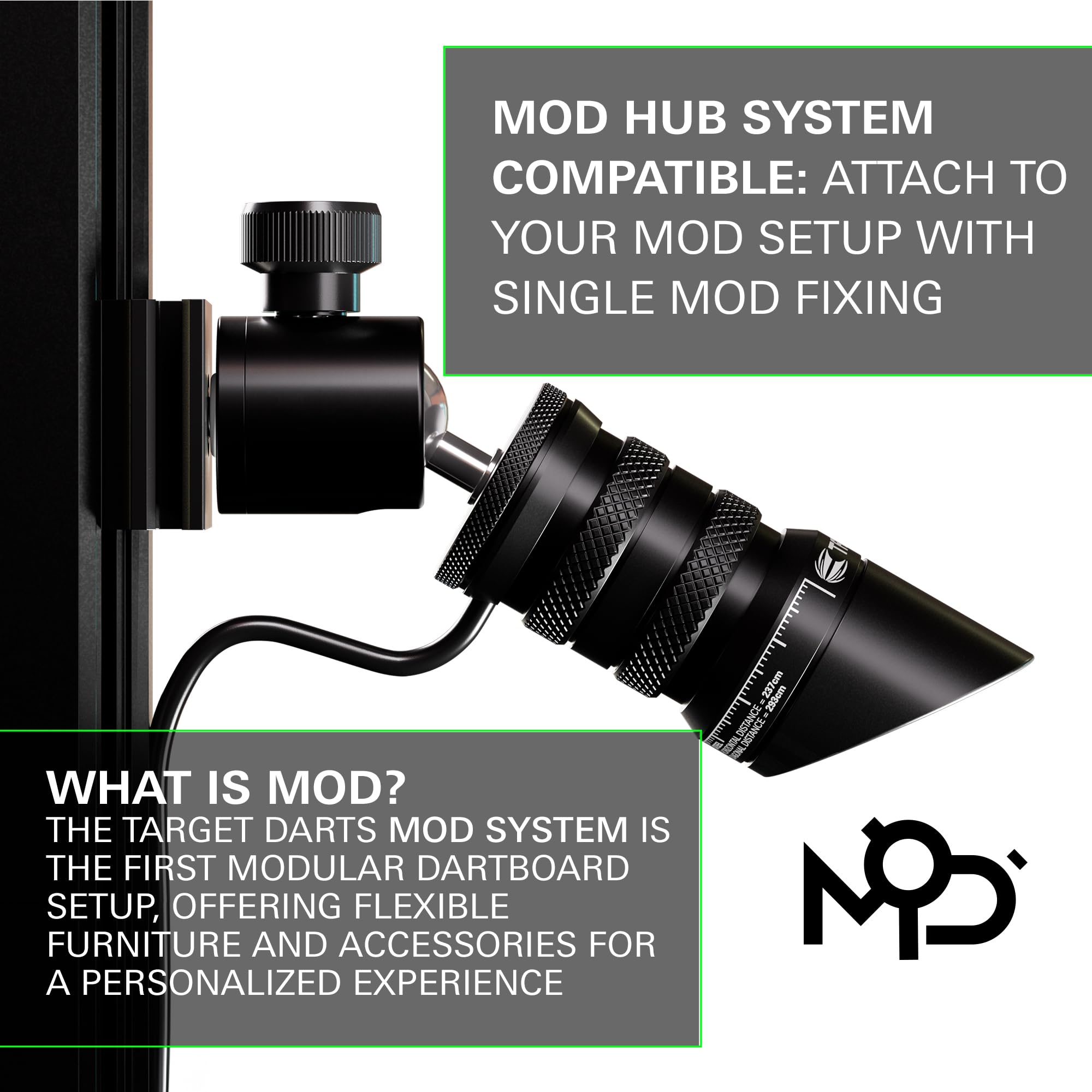 TARGET Darts Dartboard Laser Oche | Darts Laser Oche Line, Dartboards Toe Line Marker for Steel Tip & Soft Tip Dart Board Setups | Wall Mountable &