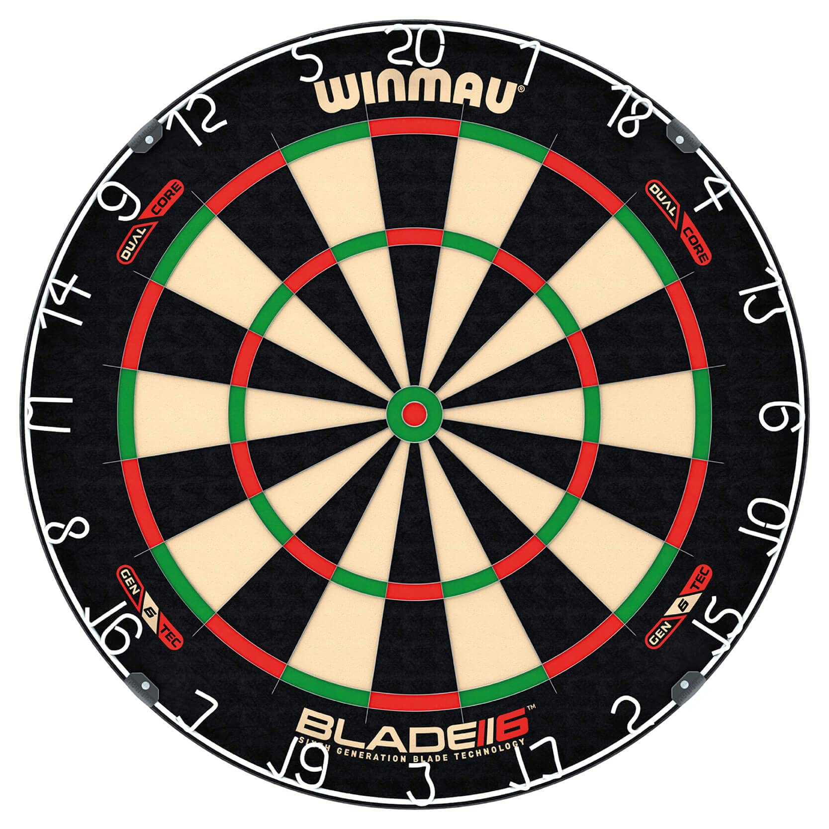 WINMAU Darts Blade 6 Dual Core Professional Dartboard with Official tournament specifications | Endorsed by the PDC