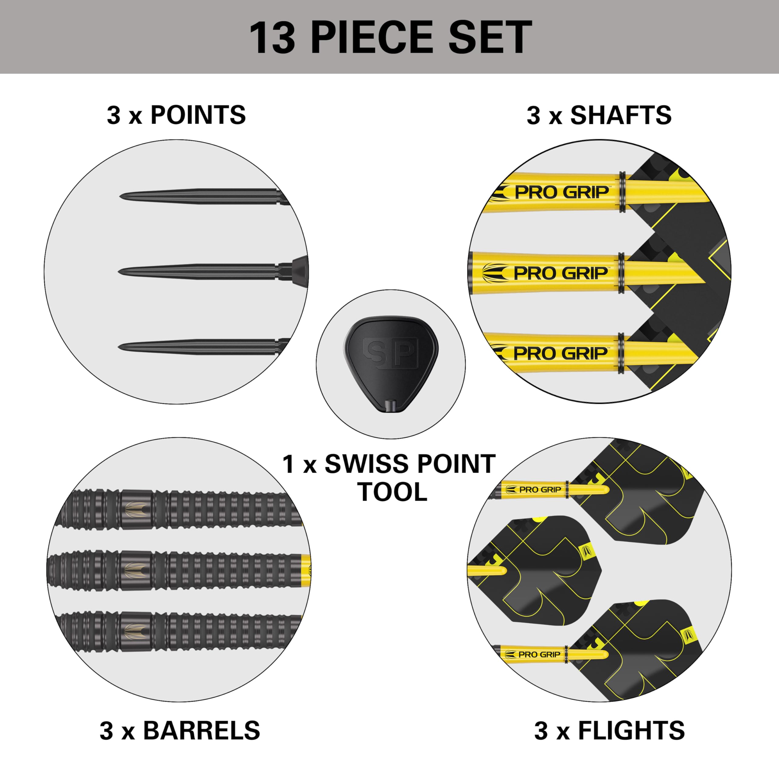 Target Darts Bolide Void 90% Tungsten Dart Set, Steel Tip Swiss Point Darts | Barrel 03, 24G | Professional Darts Sets, Black Darts, Swiss Point Tool