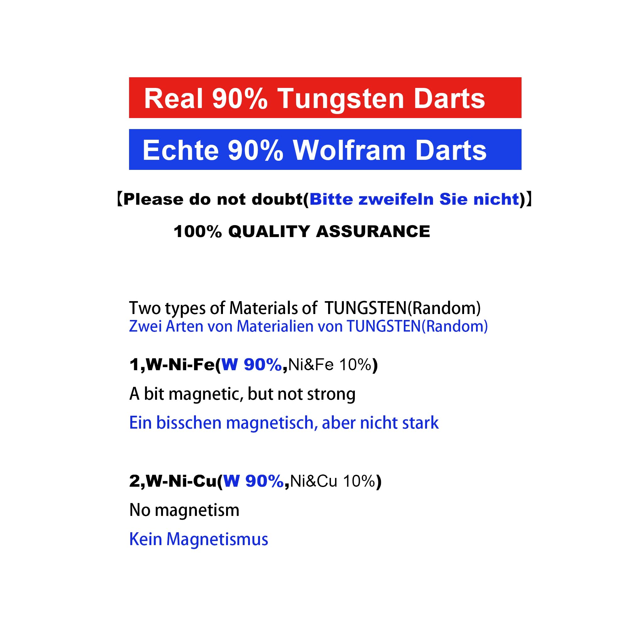 CyeeLife 20g Tungsten Steel Dart Barrels 90% 2BA